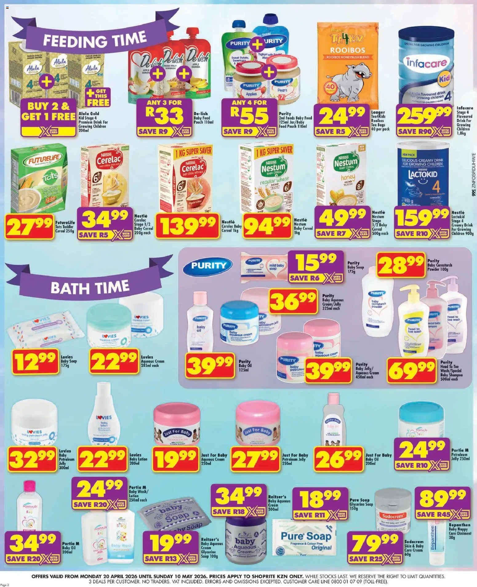New Shoprite catalogue – valid from 20.04.2026 | Page: 2 | Products: Milk, Soup, Body cream, Petroleum jelly