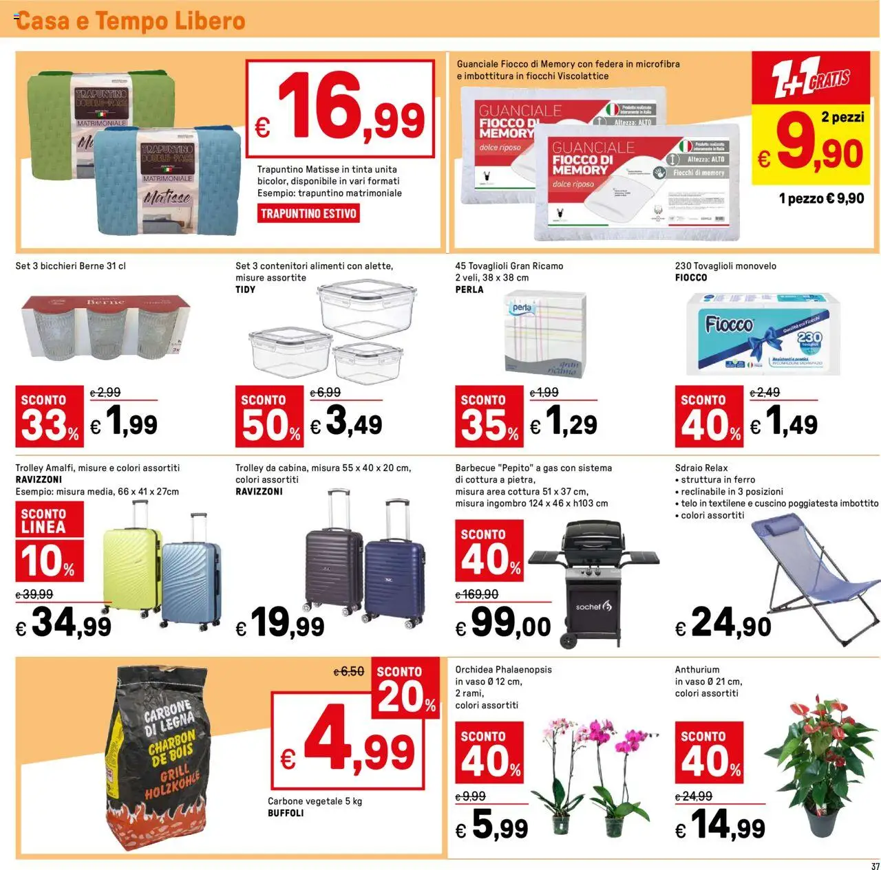 Volantino Iper del 01.08.2025 | Pagina: 37 | Prodotti: Barbecue, Orchidea, Cuscino, Trolley