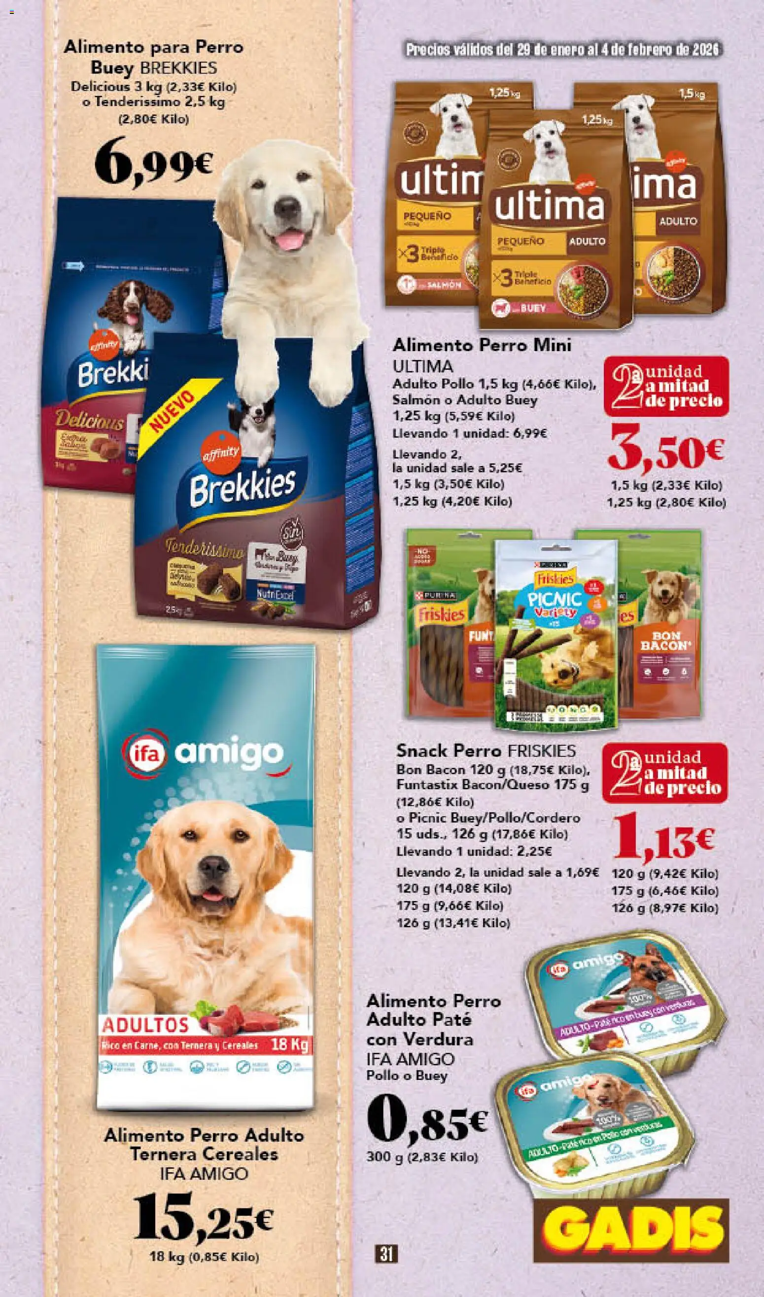 Gadis - folleto │ válido desde el 29.01.2026 | Página: 31 | Productos: Paté, Cereales