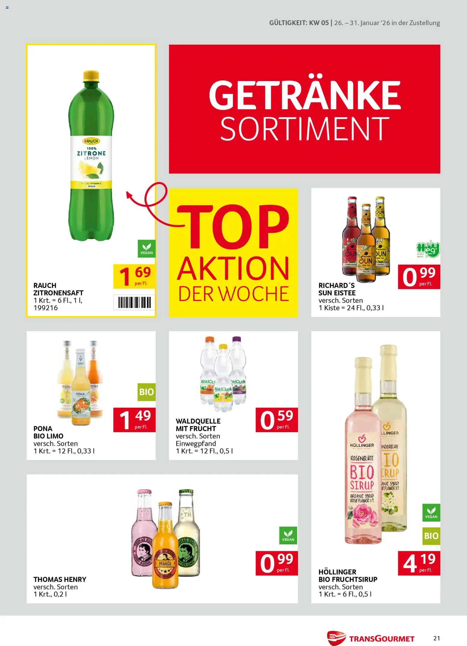 Transgourmet Zustellaktion gültig ab 26.01.2026 | Seite: 21 | Produkte: Zitrone, Mango