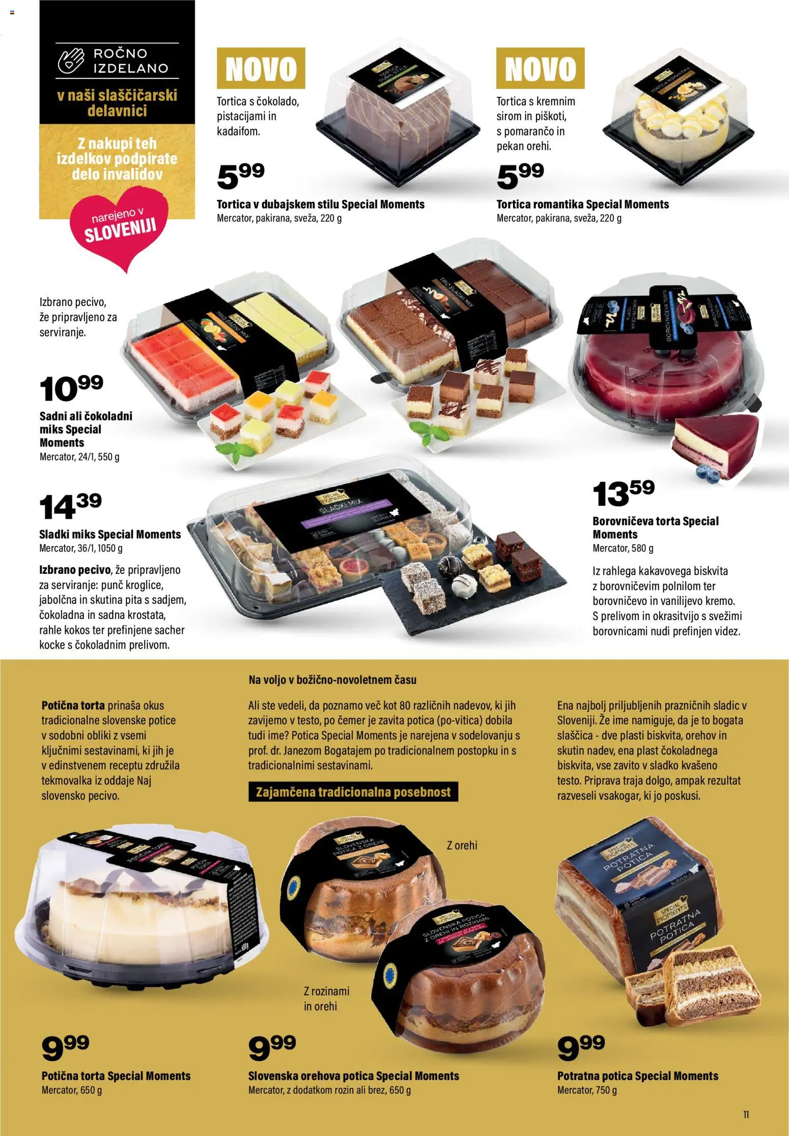 Novi Mercator katalog ponudbe – veljaven od 13.11.2025 | Stran: 11 | Izdelki: Pita, Torta