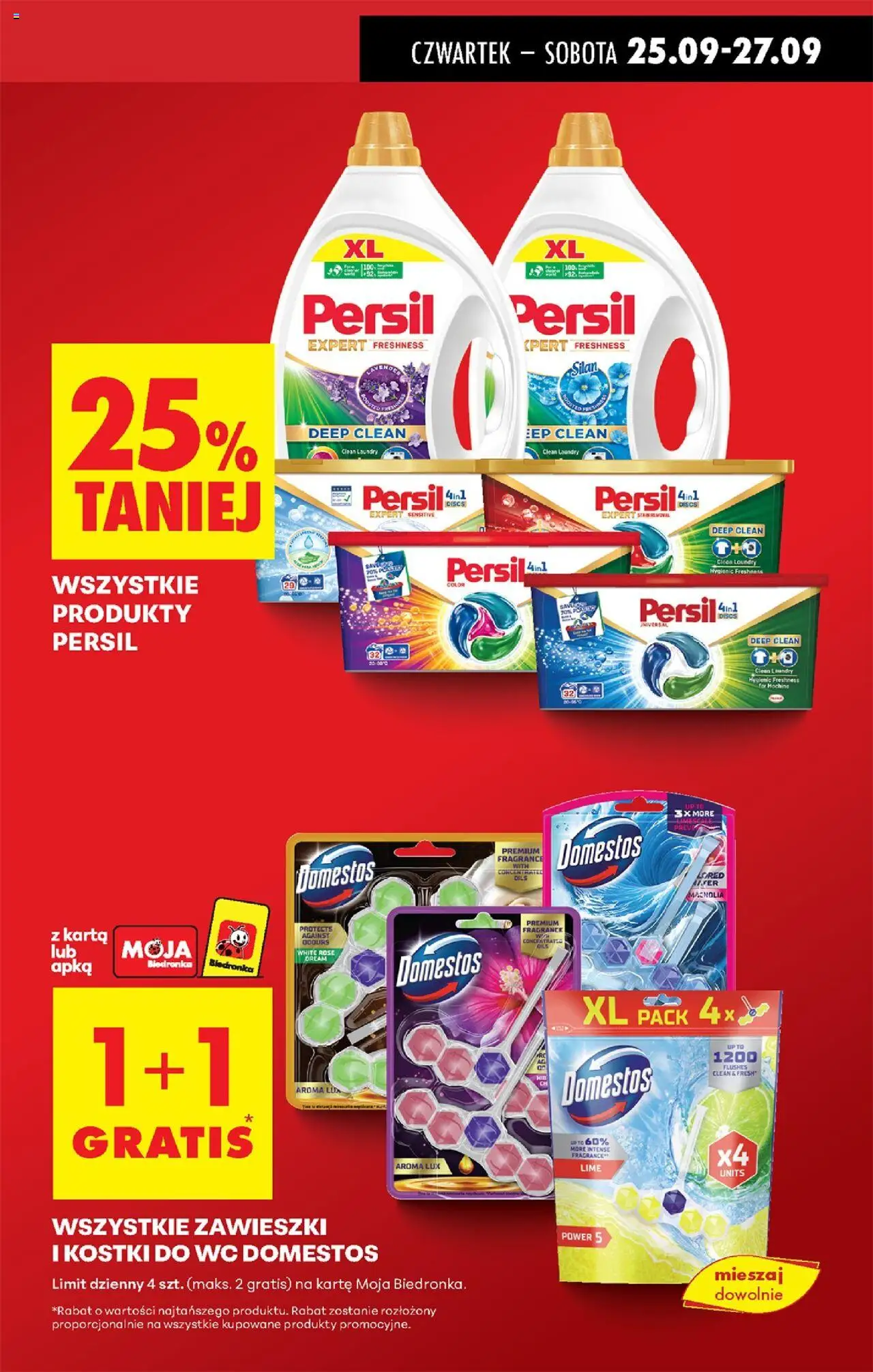 Biedronka gazetka - Oferta w tym tygodniu od 25.09.2025 | Strona: 15 | Produkty: Kostki do wc, Persil, Domestos, Detergent