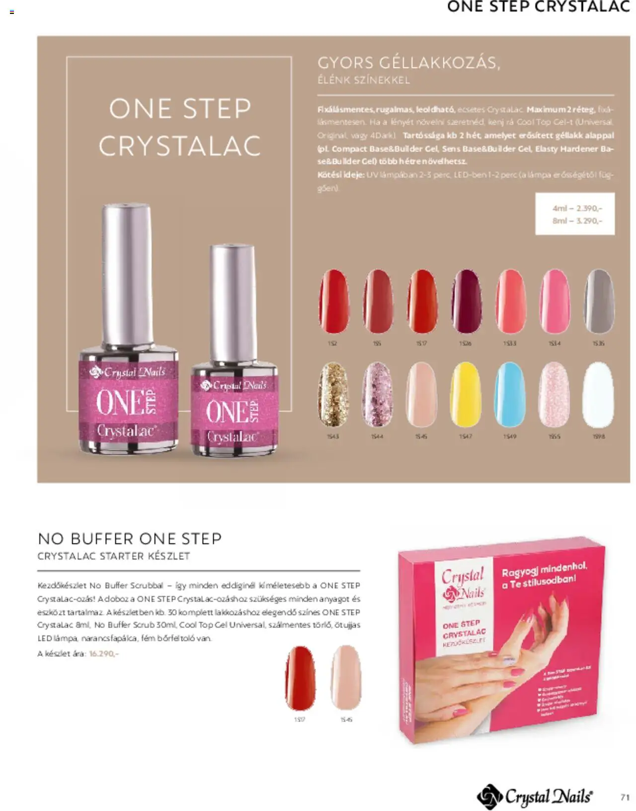 Crystal Nails akciós ujság - amely érvényes a következő dátumtól: 01.03.2025 | Oldal: 71 | Termékek: Doboz, Lámpa