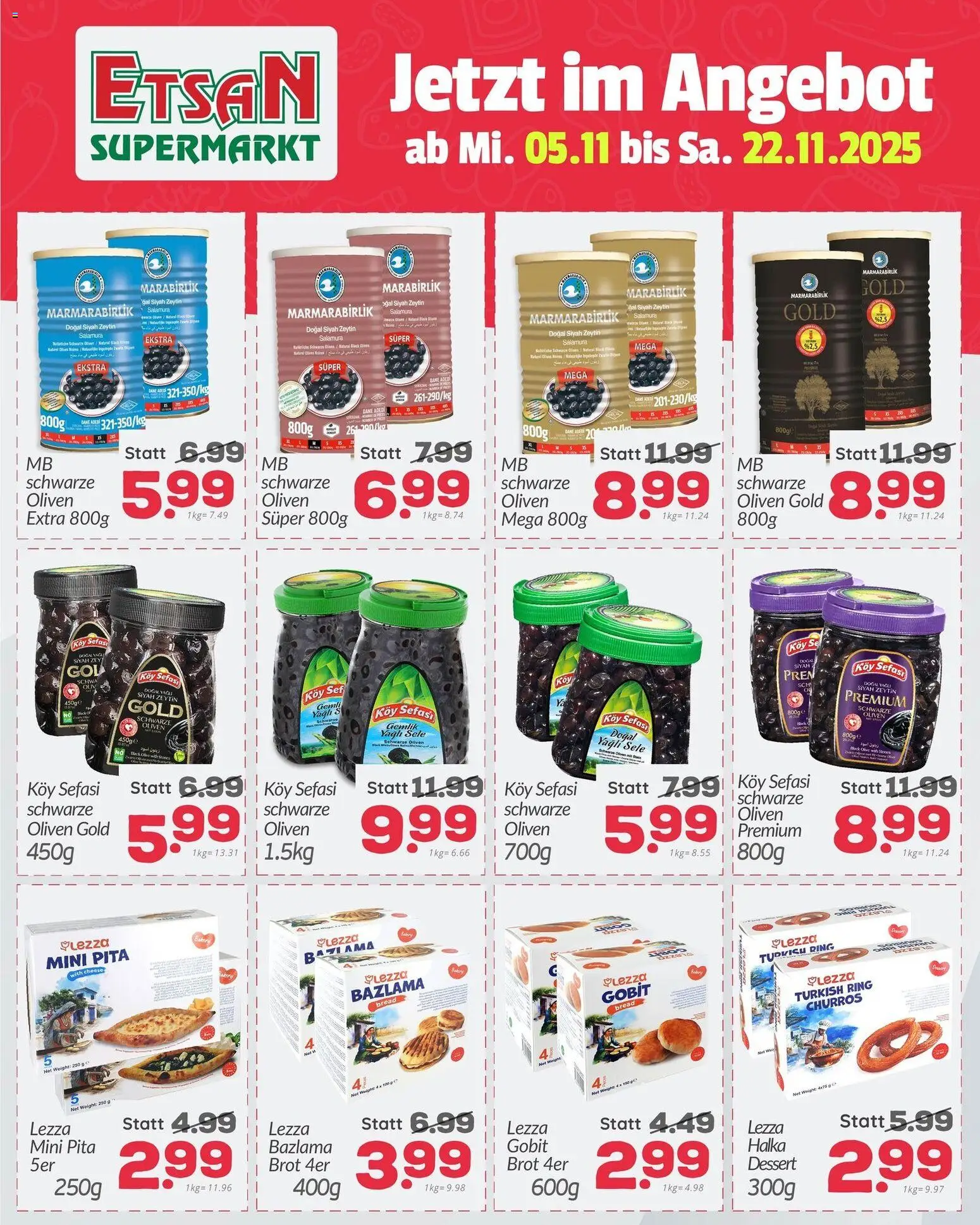 ETSAN Flugblatt gültig ab 05.11.2025 | Seite: 2 | Produkte: Szeder, Brot