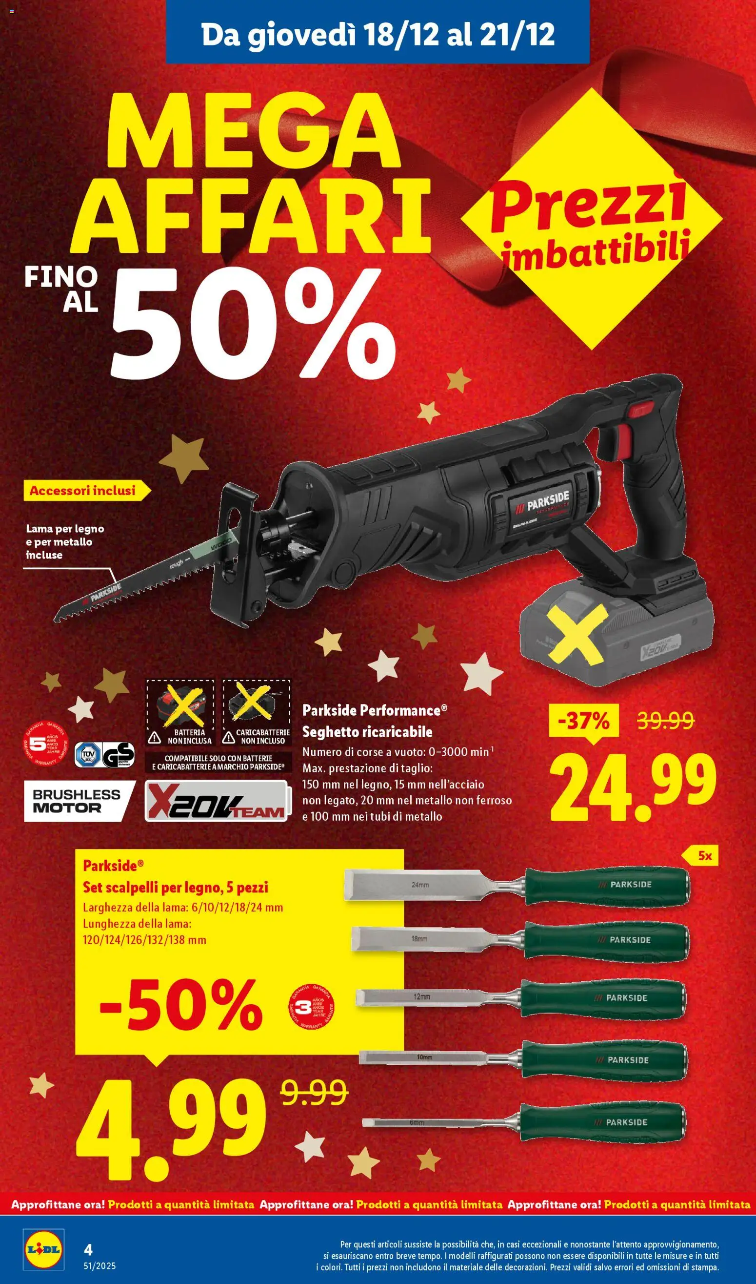 Volantino Lidl del 18.12.2025 | Pagina: 4 | Prodotti: Batteria, Batterie, Caricabatterie