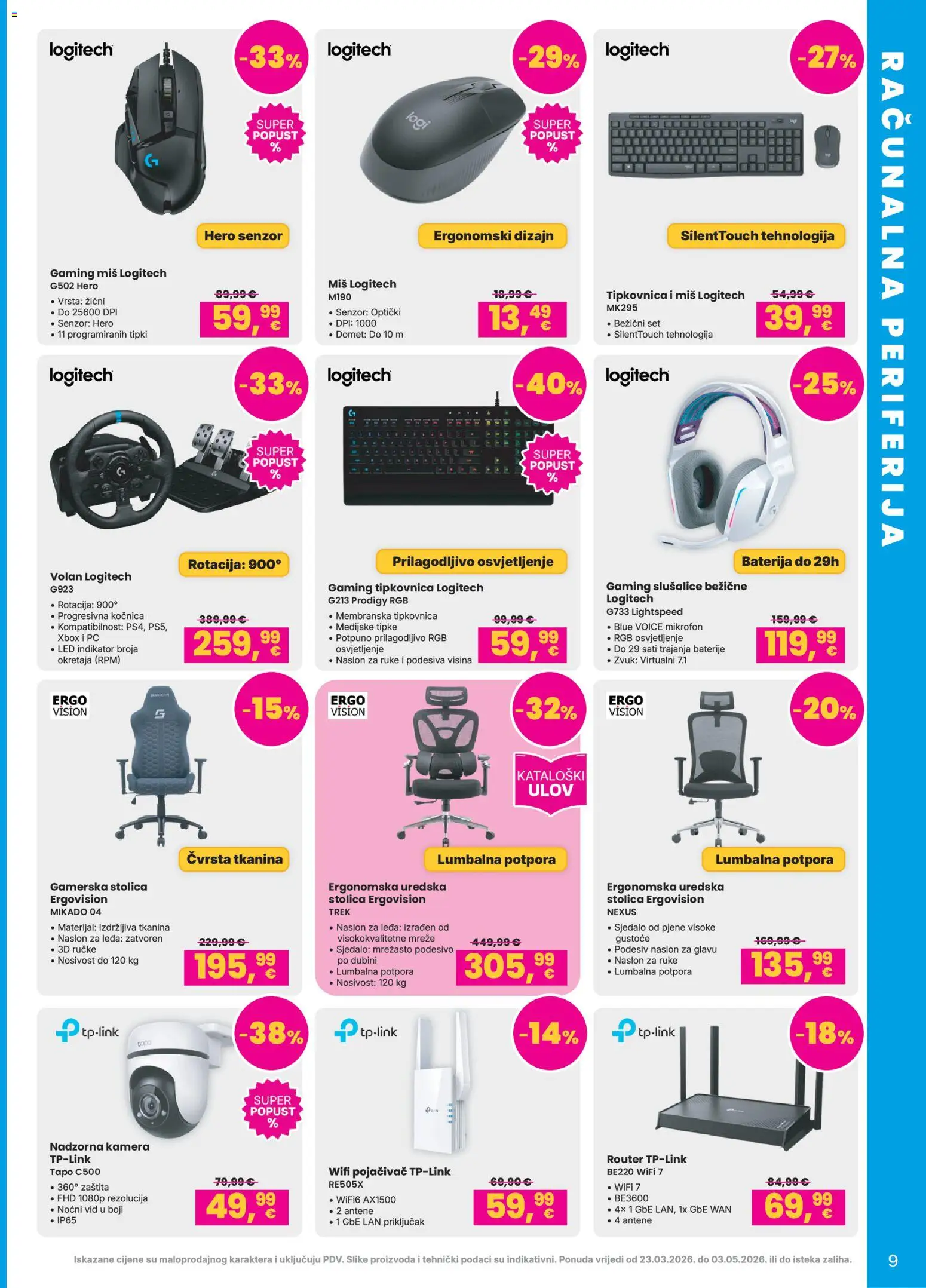 Vacom katalog | vrijedi od 23.03.2026 | Stranica: 9 | Proizvodi: Stolica, Baterija, Baterije, PC