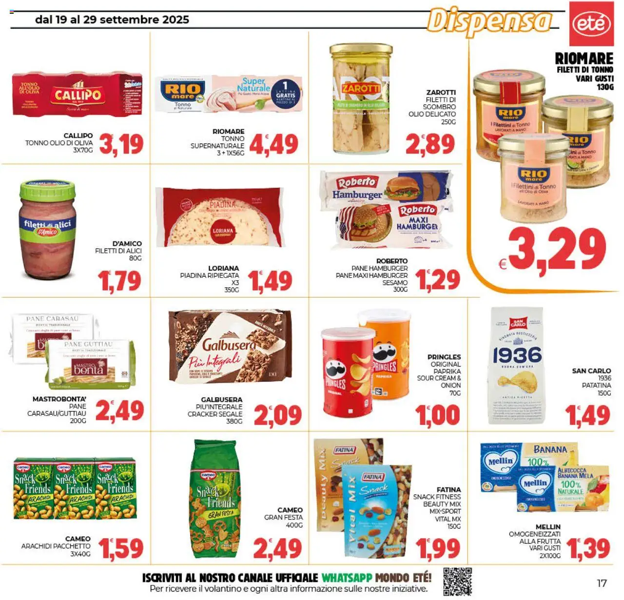 Volantino Eté del 19.09.2025 | Pagina: 17 | Prodotti: Frutta, Olio, Arachidi, Alici