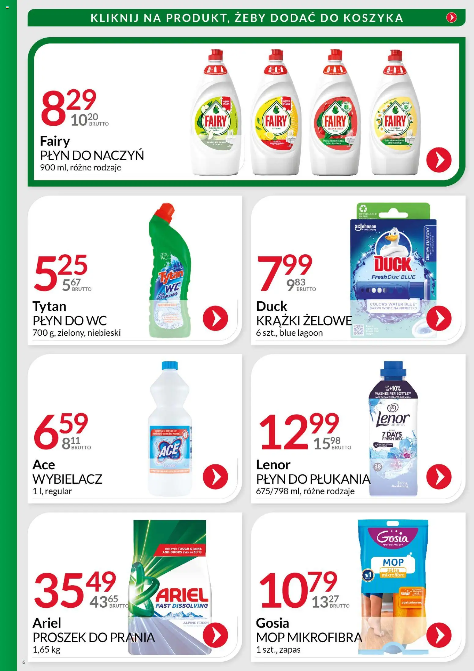 Eurocash Gazetka - Katalog Artykułów Chemicznych od 01.12.2025 | Strona: 6 | Produkty: Cytryna, Cleaner, Ariel, Proszek do prania