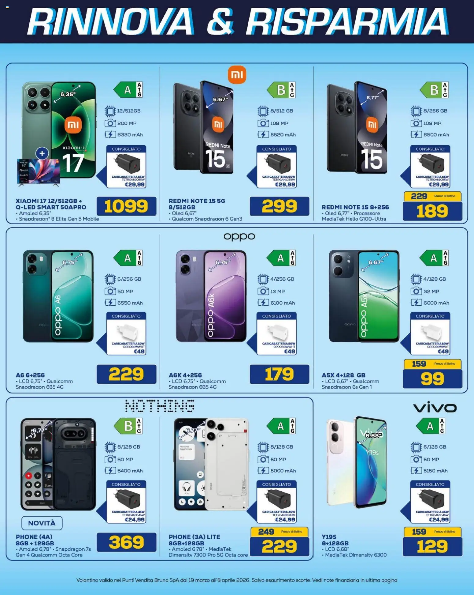 Volantino BRUNO del 19.03.2026 | Pagina: 4 | Prodotti: Xiaomi, Mobile
