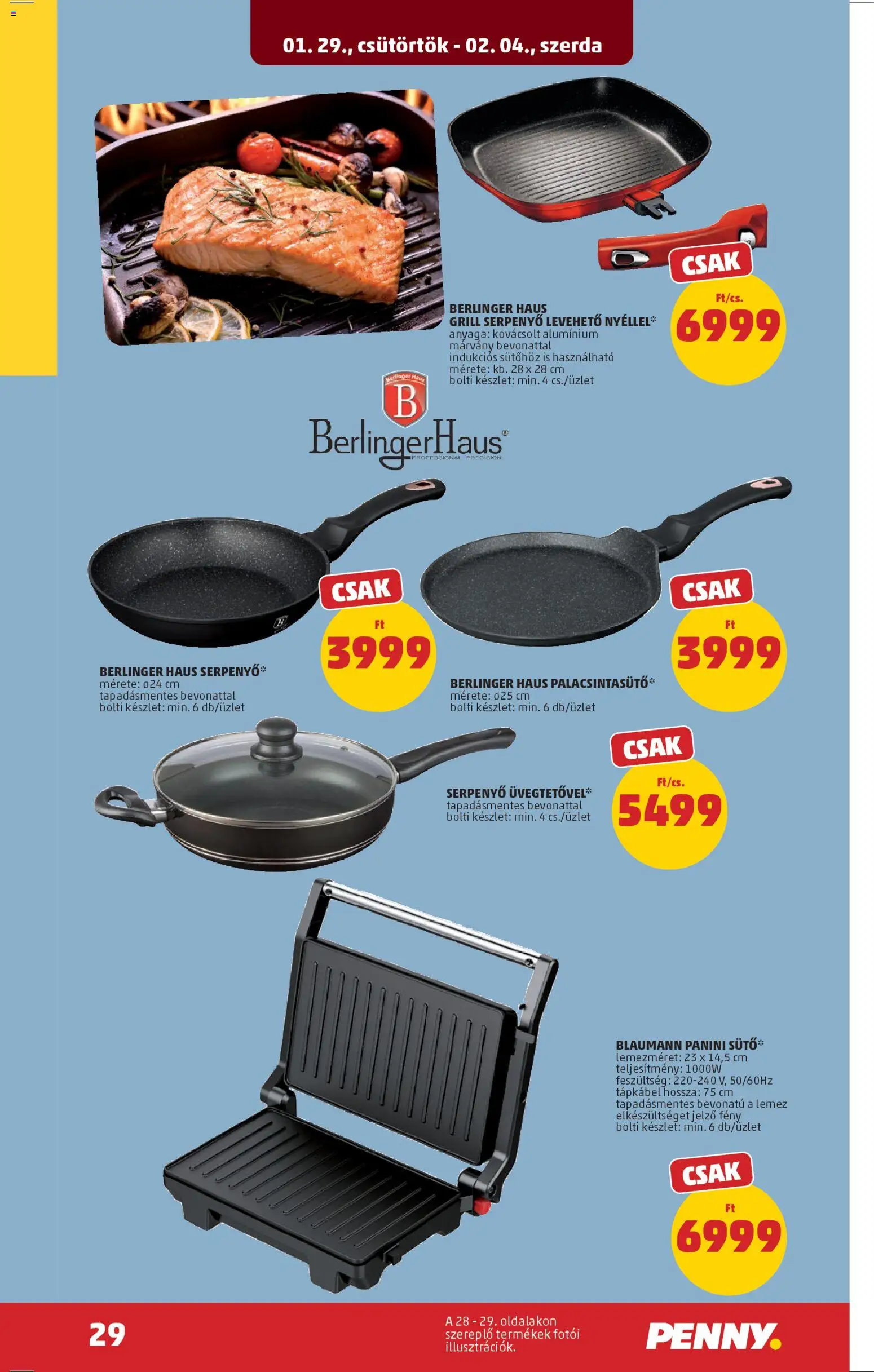 PENNY akciós ujság - amely érvényes a következő dátumtól: 29.01.2026 | Oldal: 33 | Termékek: Lemez, Grill, Serpenyő