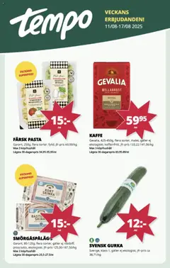 Tempo - erbjudanden - Förhandsvisning av reklamblad från butik Tempo aktuell från 11.08.2025