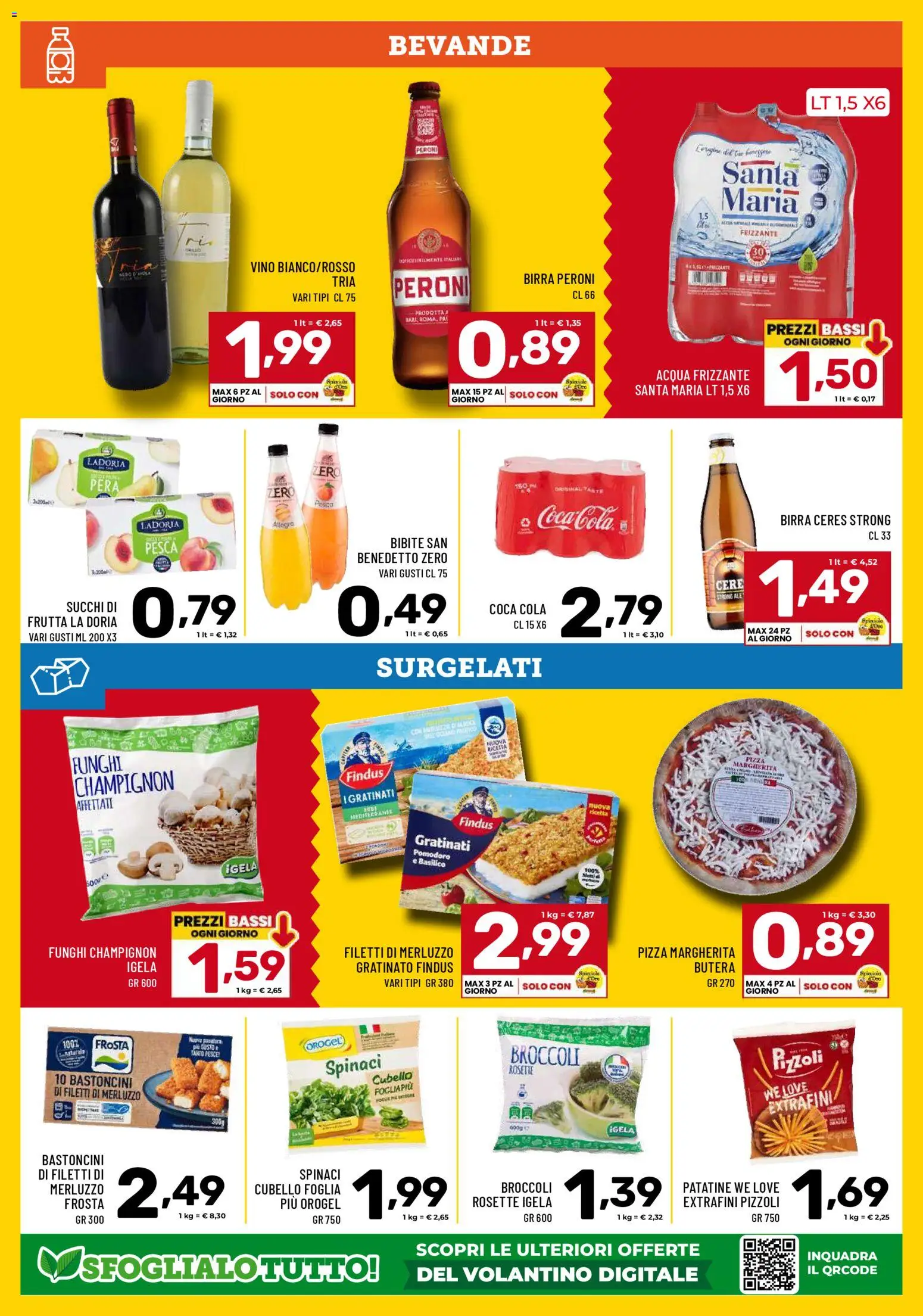 Volantino Il Centesimo del 24.02.2026 | Pagina: 10 | Prodotti: Vino, Funghi, Spinaci, Broccoli