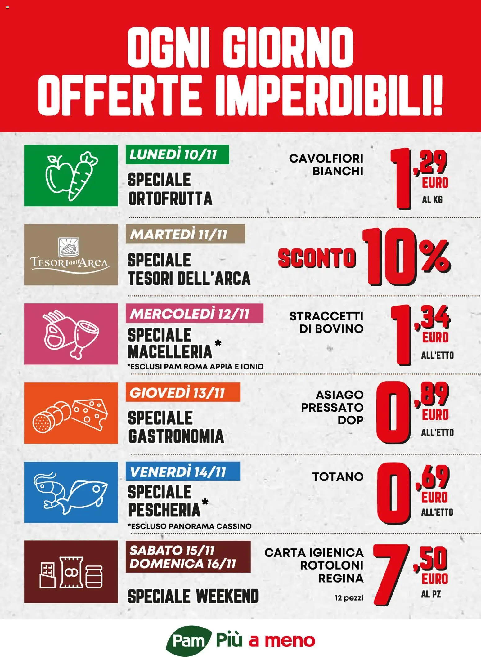 Volantino Panorama del 10.11.2025 | Pagina: 1 | Prodotti: Bovino, Carta igienica, Totano