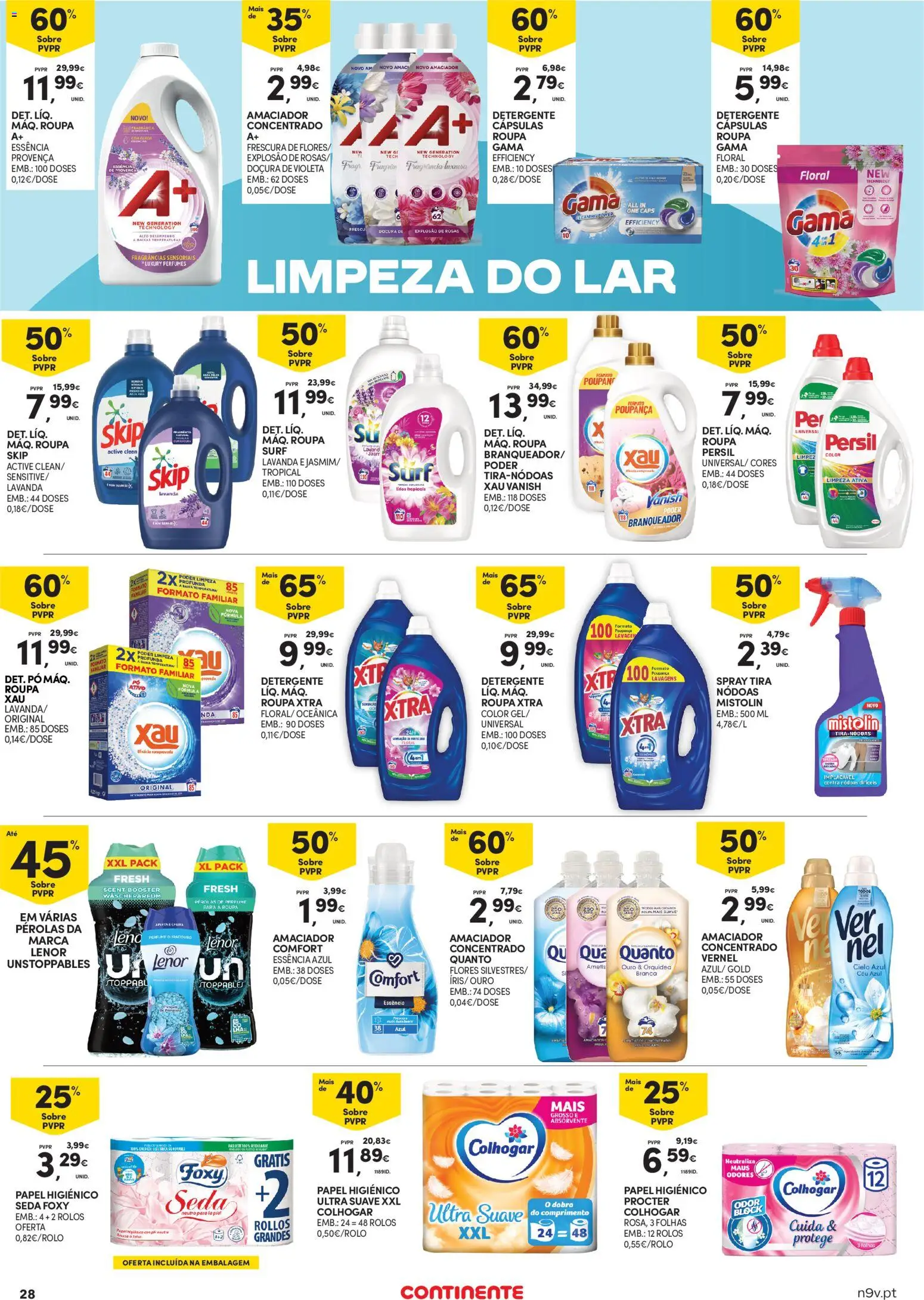 Continente - Açores │ válido de 19.02.2026 | Página: 28 | Produtos: Papel higiénico, Flores, Perfume, Fragrância