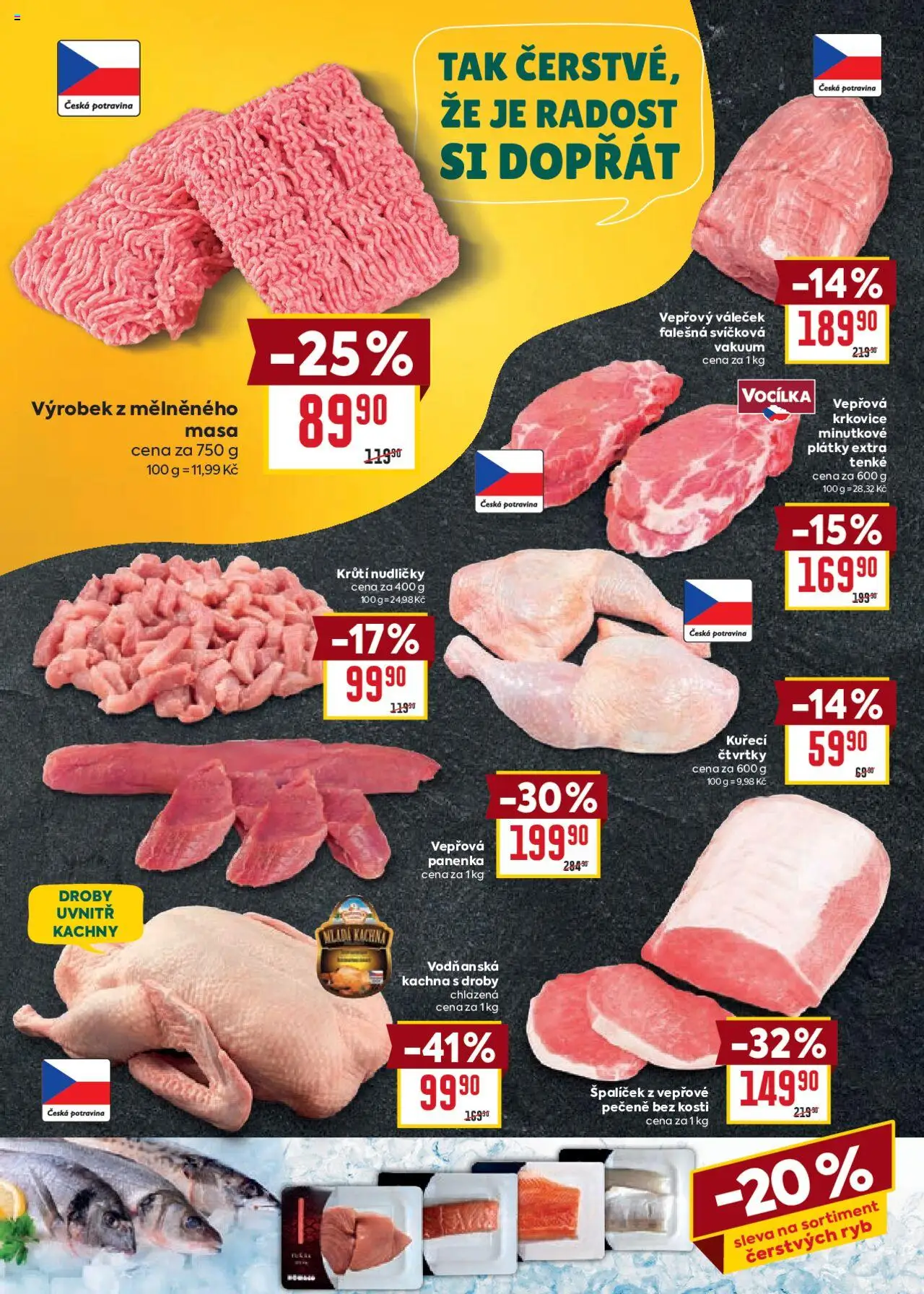 Billa Velký leták od 25.06.2025 | Strana: 6 | Produkty: Panenka, Kuřecí čtvrtky, Kachny, Vepřová krkovice