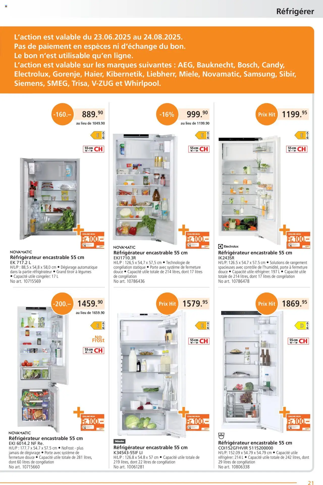 Fust Aktionen FR ab 28.07.2025 | Seite: 21 | Produkte: Miele
