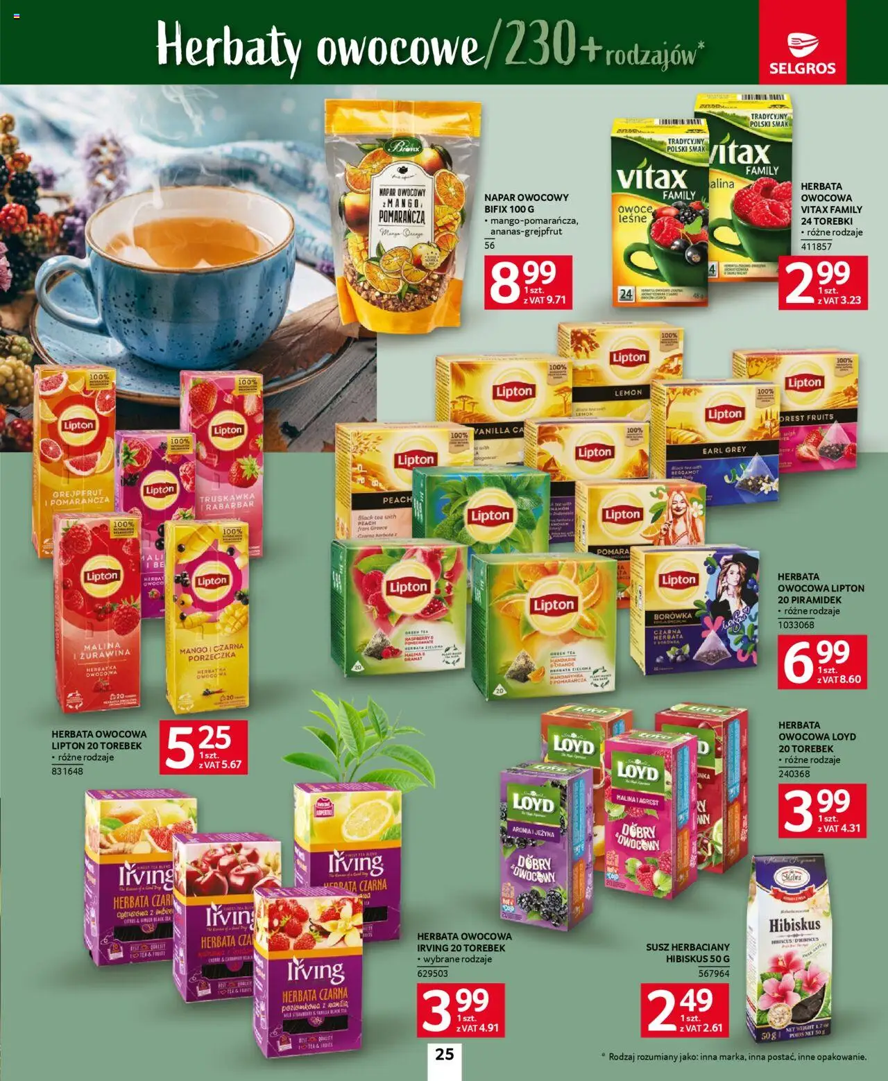 Selgros cash&carry Gazetka - Kawa i Herbata od 09.10.2025 | Strona: 25 | Produkty: Mango, Malina, Grejpfrut, Torebki