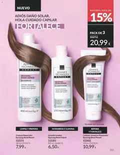 Champú Reparador Reviving Bond Repair, Repairs broken inner hair bonds from first wash. │ válido desde el 01.09.2025 | Página: 213 | Productos: Champú, Acondicionador