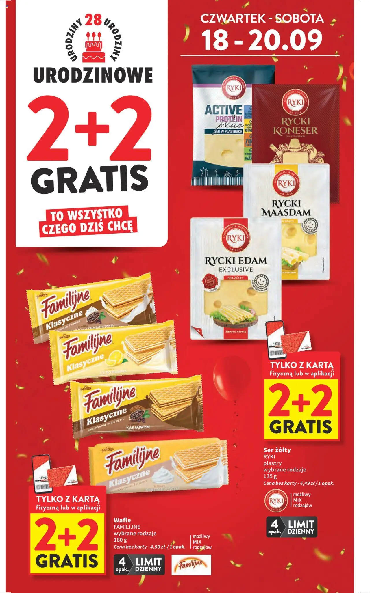 Intermarche Gazetka od 18.09.2025 | Strona: 4 | Produkty: Ser żółty, Karta, Wafle, Ser