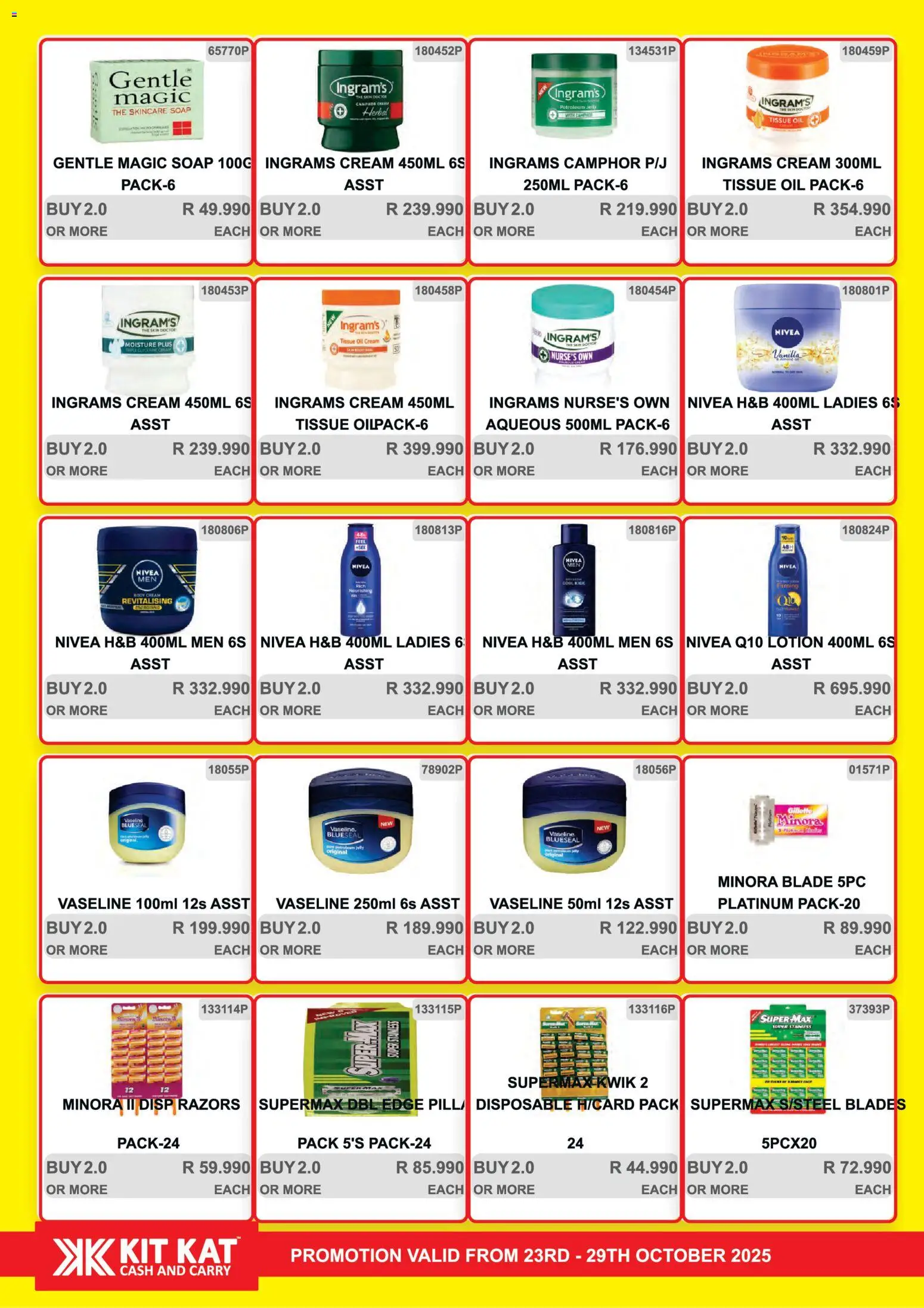 New KIT KAT Cash & Carry catalogue – valid from 23.10.2025 | Page: 22 | Products: Tissue oil, Cream, Soap, Lotion