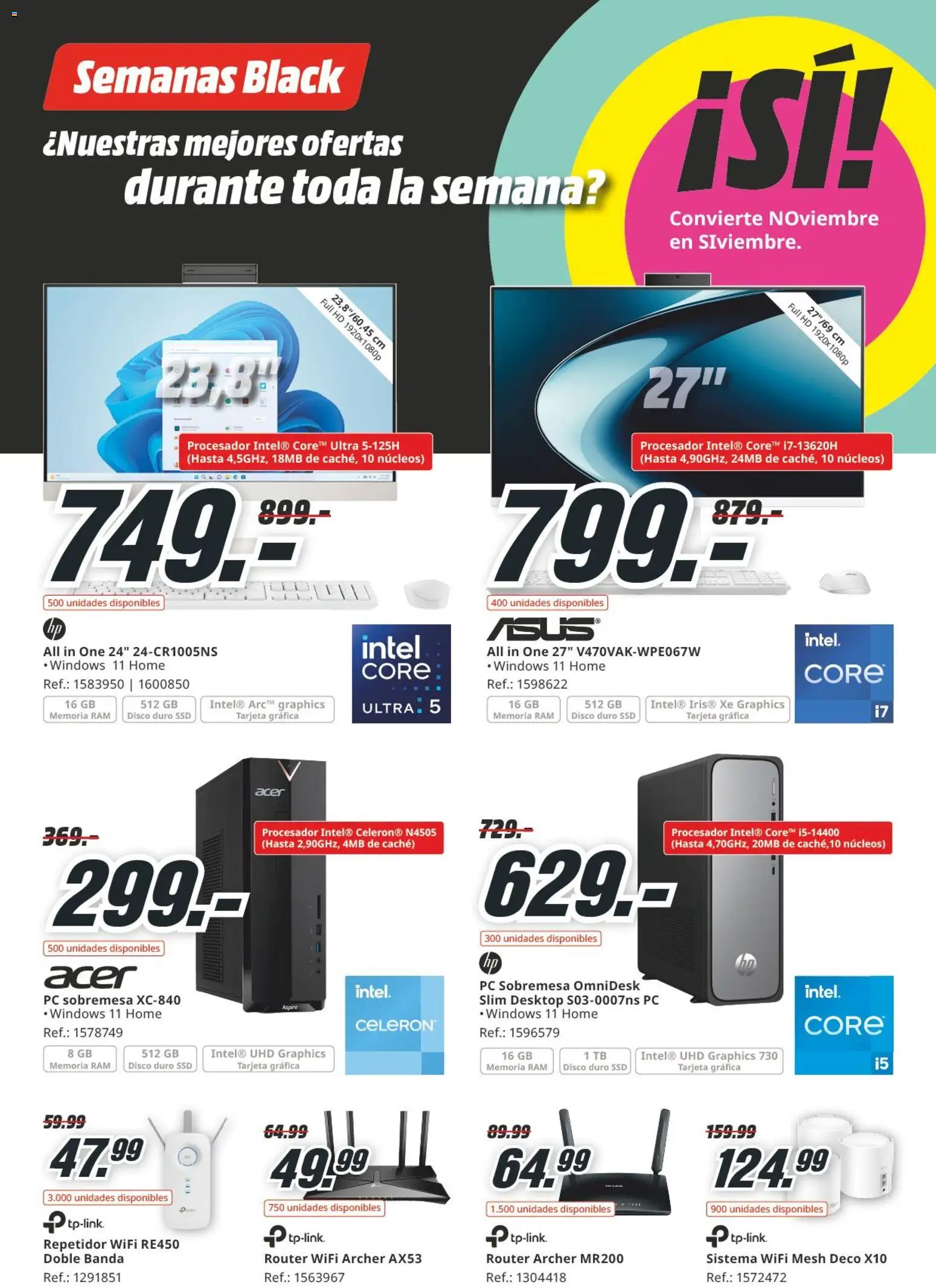 Media Markt Black Friday │ válido desde el 03.11.2025 | Página: 15 | Productos: PC sobremesa, PC, Disco