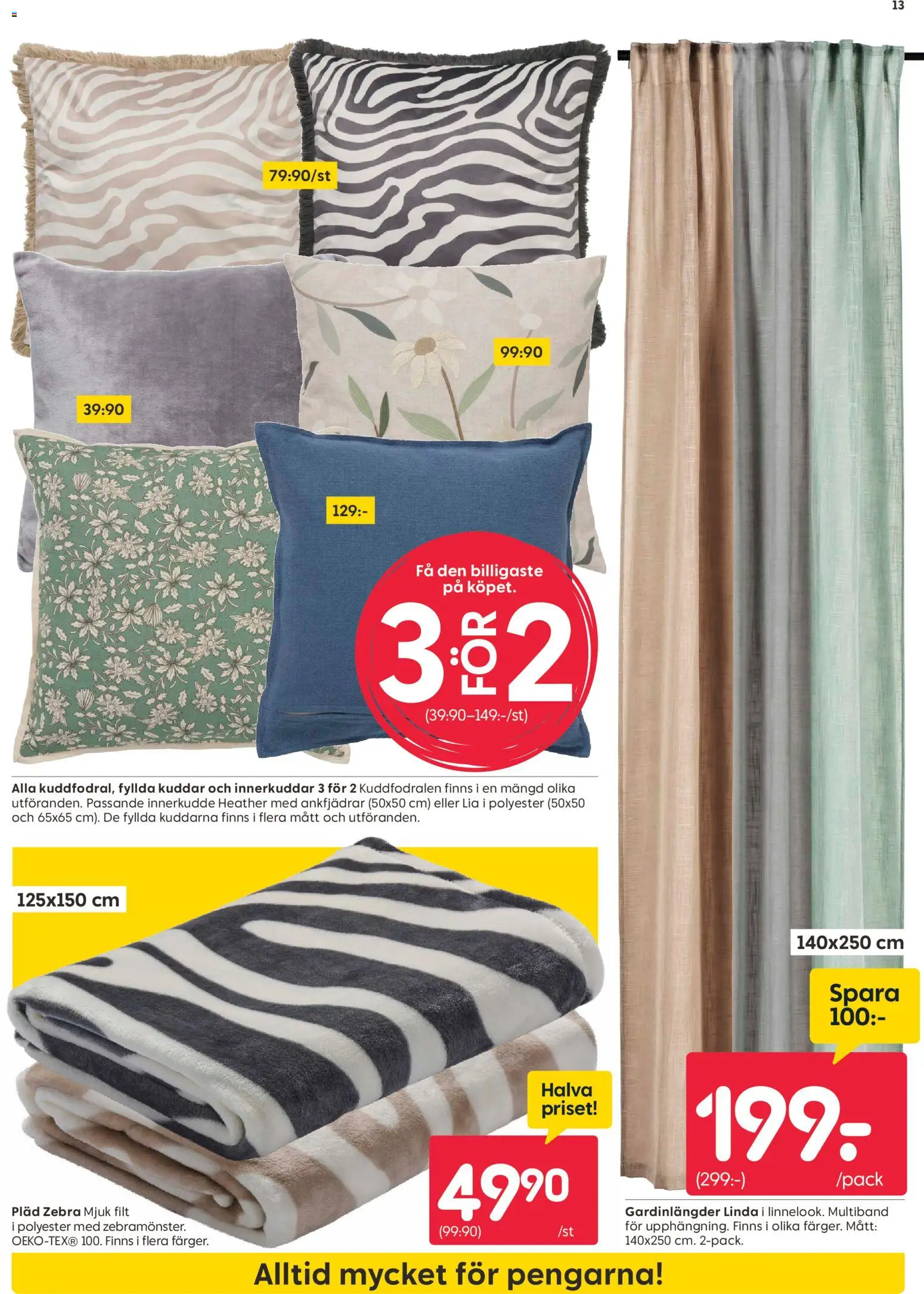 Rusta reklamblad aktuell från 19.01.2026 | Sida: 13 | Produkter: Pläd, Filt