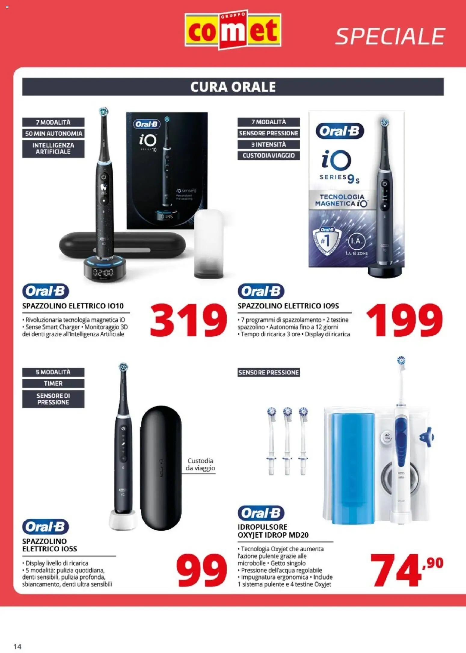 Volantino Comet del 10.04.2026 | Pagina: 14 | Prodotti: Spazzolino, Spazzolino elettrico