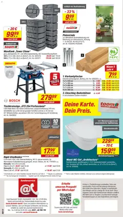 Toom Baumarkt Prospekt 	 ab 21.03.2026 gültig | Seite: 20 | Produkte: Bosch, Uhr