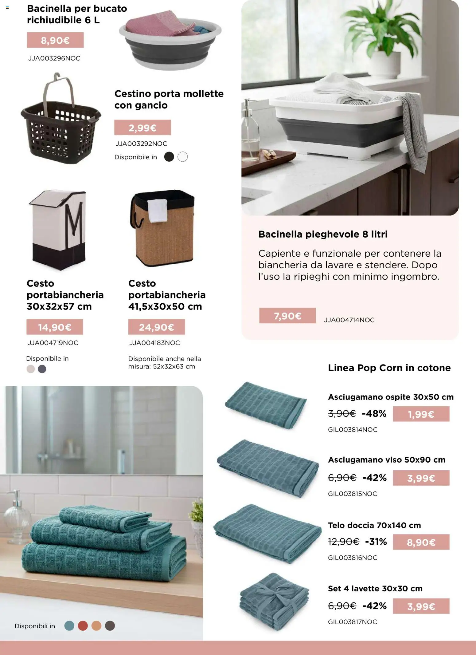 Volantino Kasanova del 20.03.2026 | Pagina: 22 | Prodotti: Pop corn, Doccia, Cestino, Portabiancheria