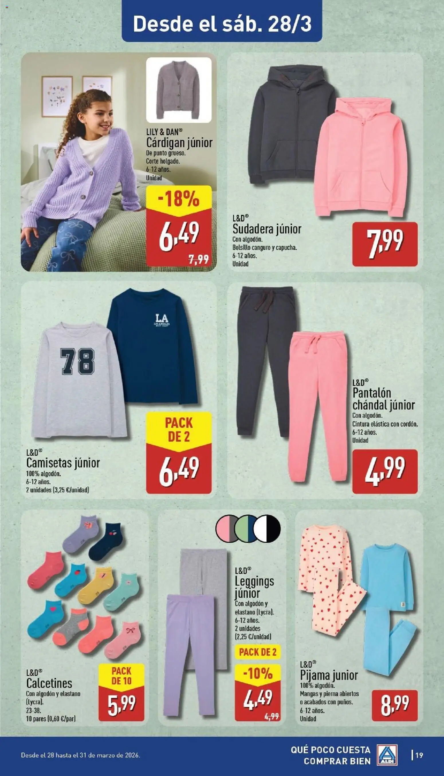 Aldi folleto Baleares │ válido desde el 23.03.2026 | Página: 19 | Productos: Sudadera, Pijama