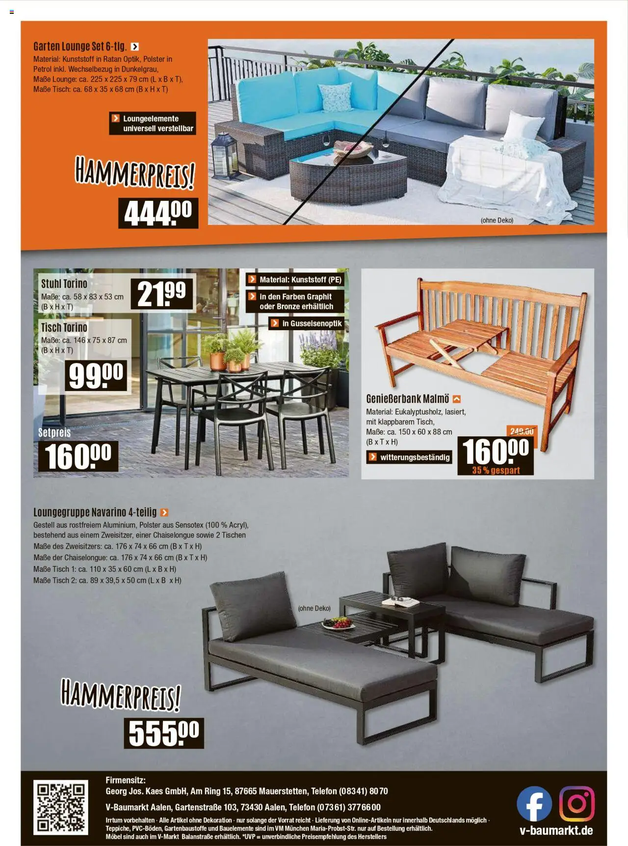 V-Baumarkt - Aalen - gültig ab dem 24.07.2025 | Seite: 8 | Produkte: Tisch, Stuhl, Telefon
