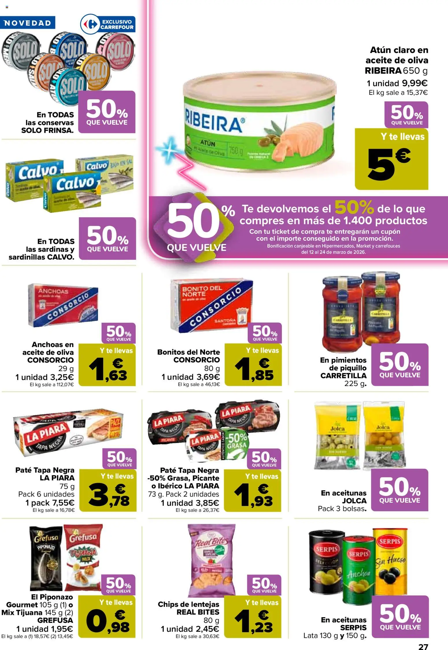 Carrefour folleto │ válido desde el 25.02.2026 | Página: 29 | Productos: Aceite, Paté, Té, Atún claro