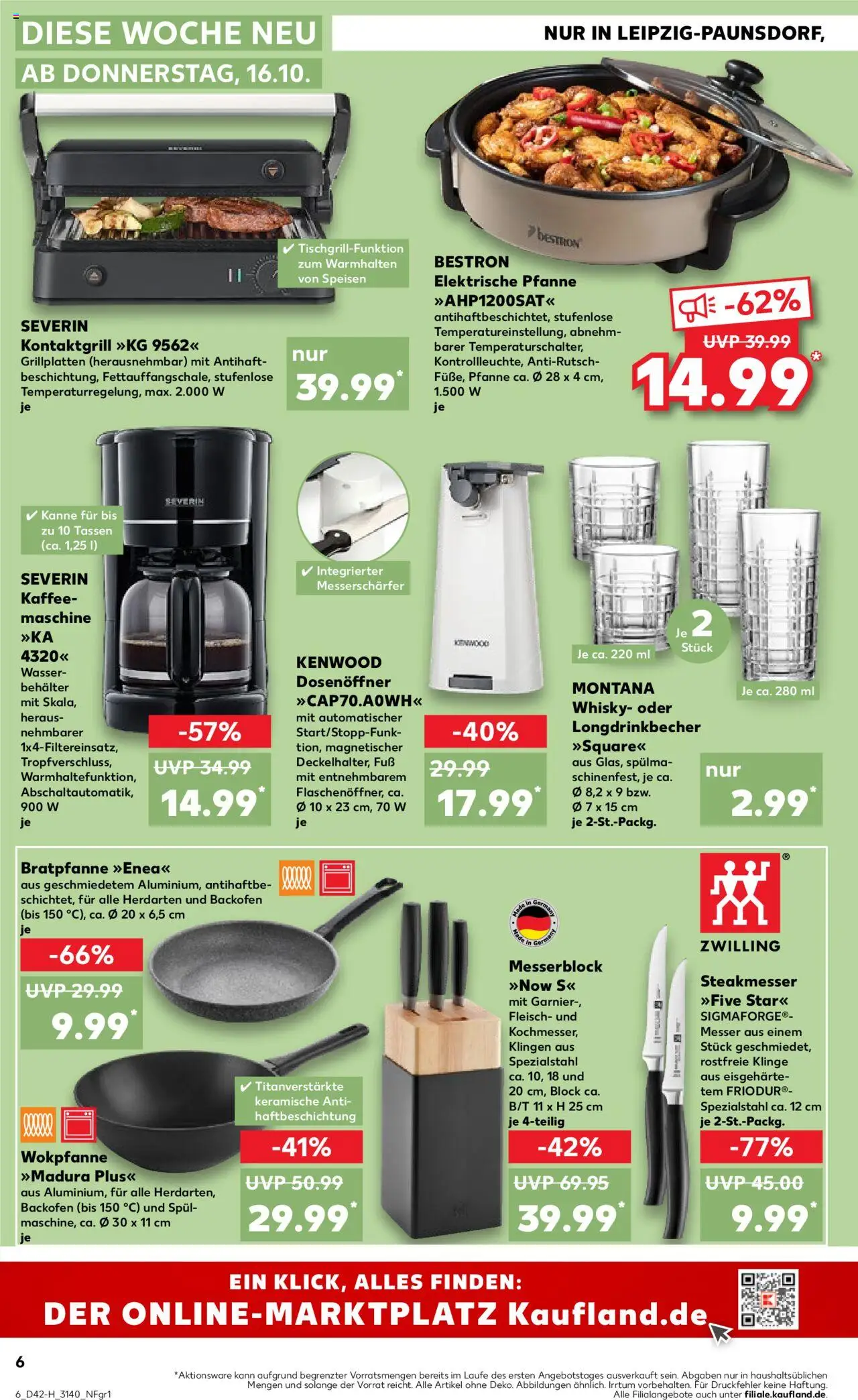 Kaufland prospekt Leipzig	 – gültig ab 16.10.2025 | Seite: 6 | Produkte: Whisky, Kaffeemaschine, Wasser, Wok