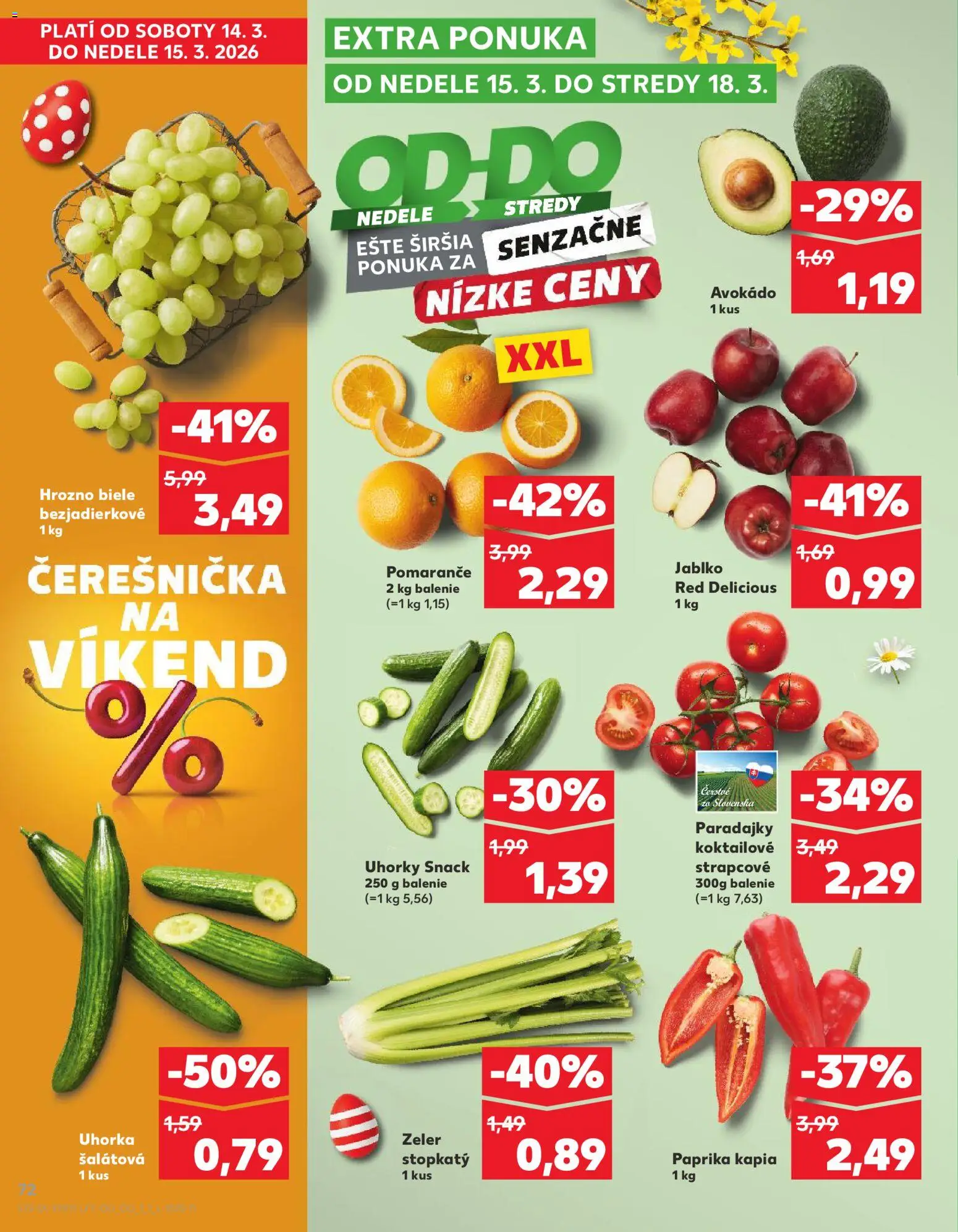 Nové Kaufland akcie – leták je platný od 12.03.2026 | Strana: 72 | Produkty: Apple, Zeler, Kápia, Hrozno