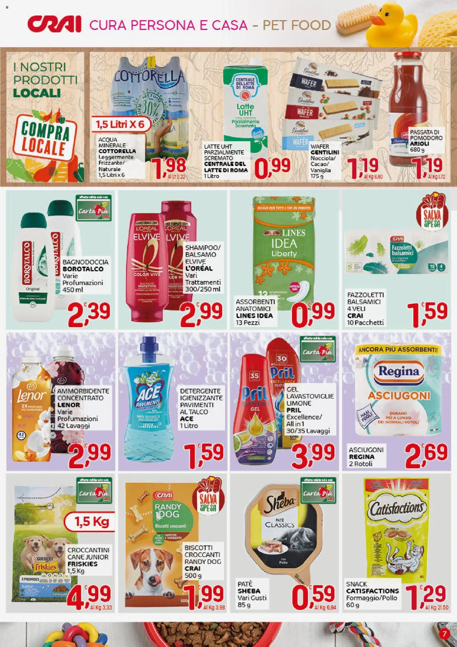Volantino CRAI del 04.12.2025 | Pagina: 7 | Prodotti: Balsamo, Detergente, Talco, Latte
