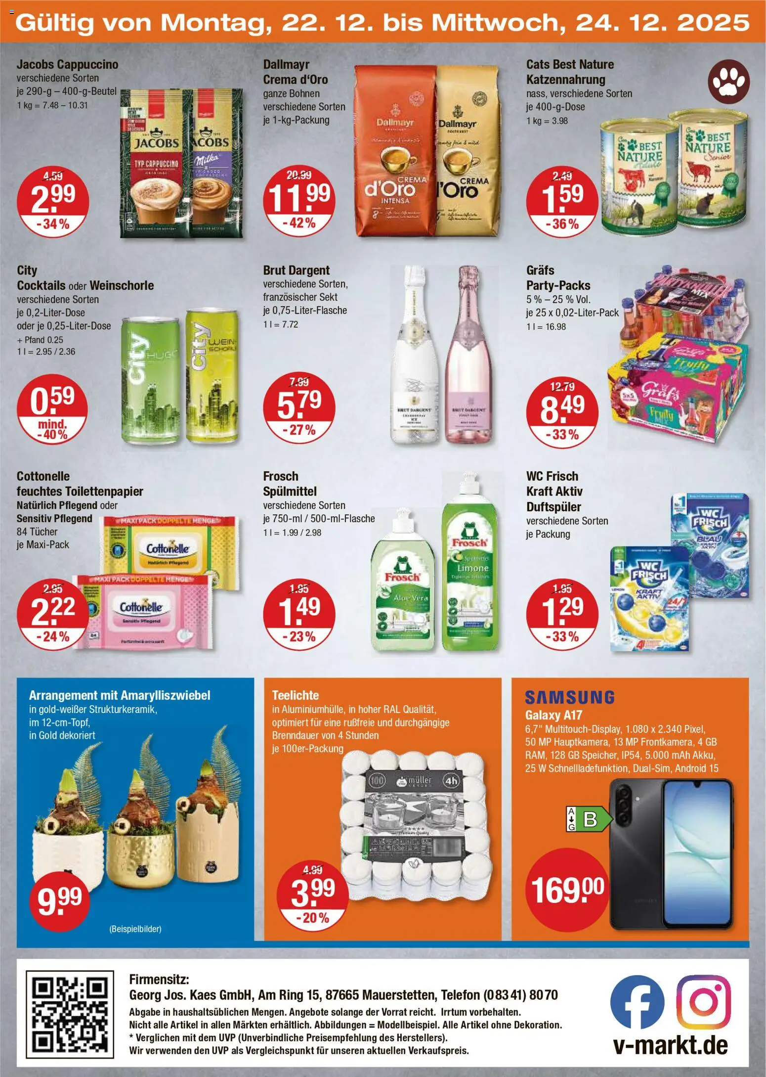 V-Markt - Schwaben / Oberbayern – gültig ab 18.12.2025 | Seite: 24 | Produkte: Weinschorle, Telefon, Toilettenpapier, Feuchtes Toilettenpapier