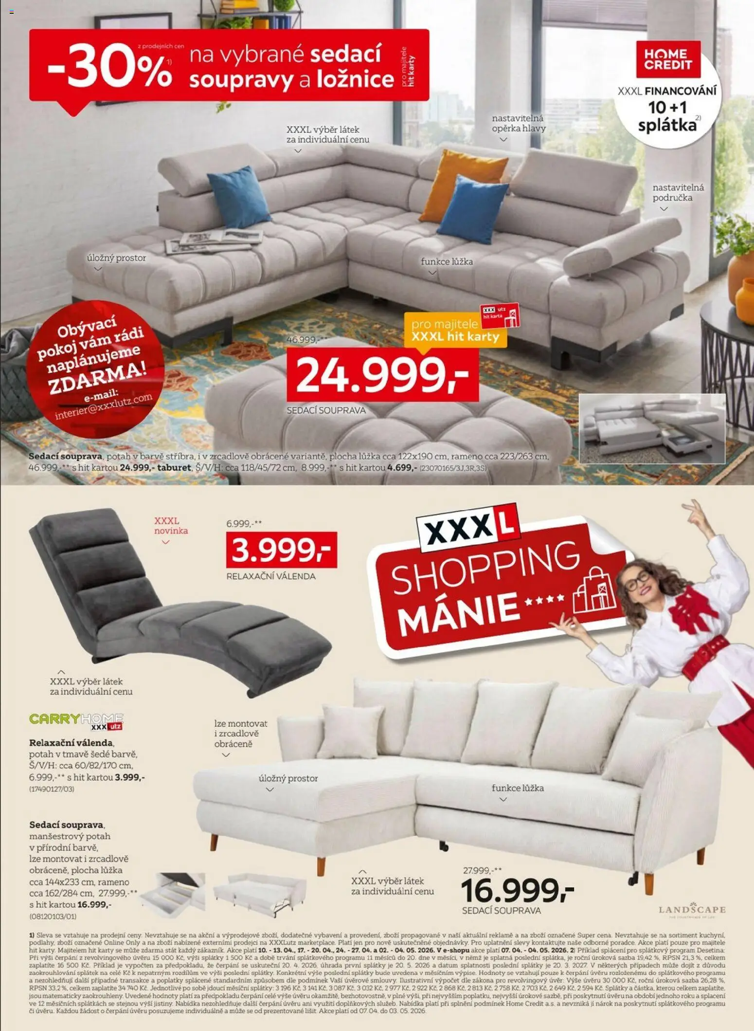 XXXLutz leták - XXXL výběr sedaček a ložnic od 07.04.2026 | Strana: 2 | Produkty: Sedací souprava, Válenda, Karty