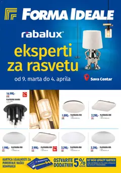Forma Ideale katalog Rasveta - pregled Forma Ideale kataloga - važi od 09.03.2026