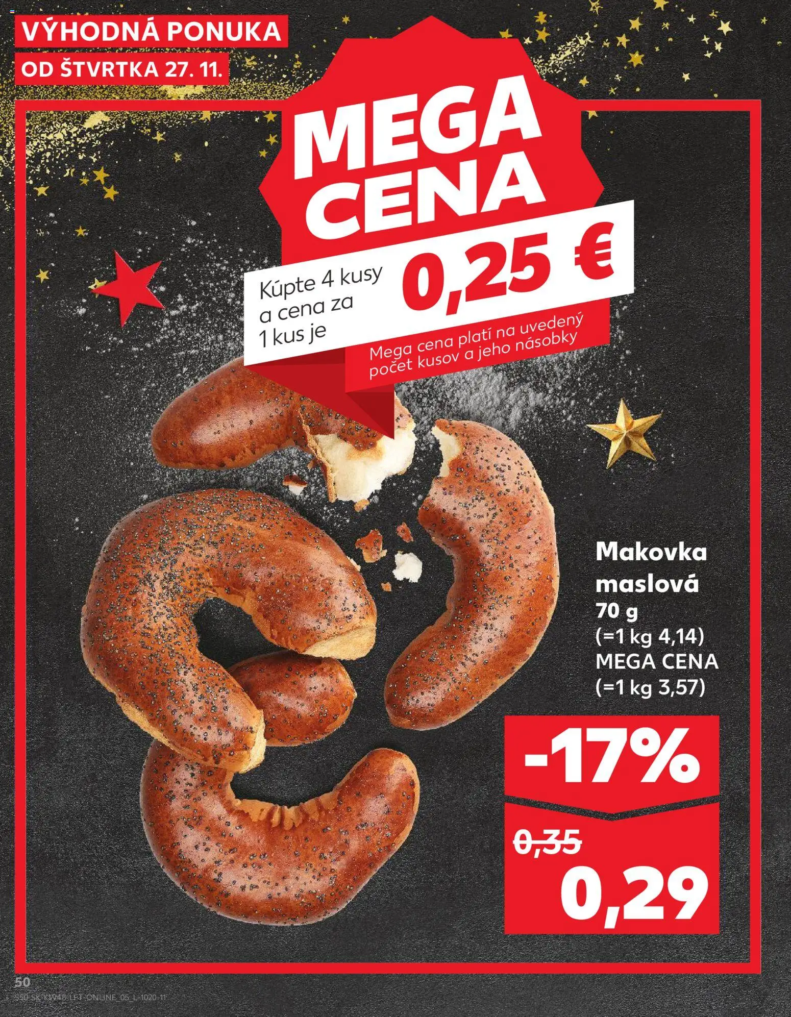 Nové Kaufland akcie – leták je platný od 27.11.2025 | Strana: 50 | Produkty: Makovka