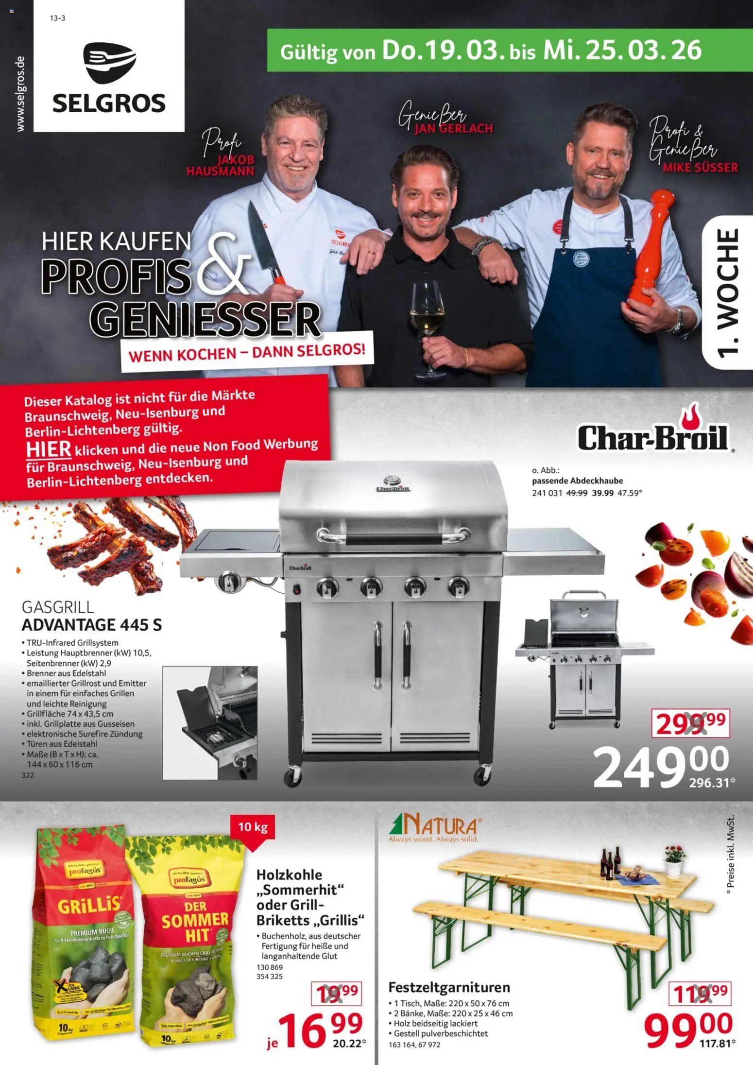 Selgros Non Food – gültig ab 19.03.2026 | Seite: 1 | Produkte: Grill