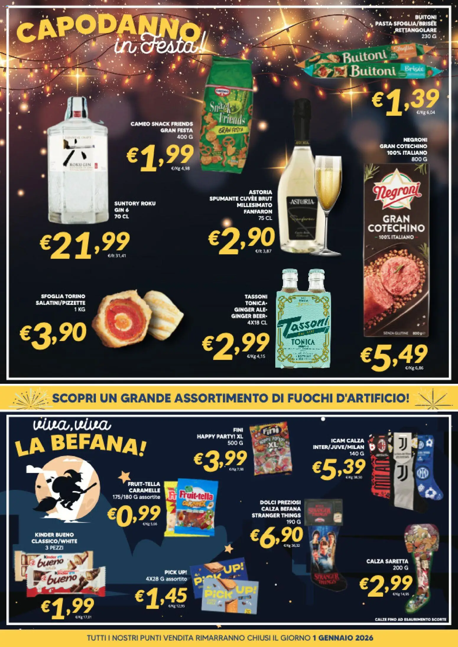 Volantino Visotto del 27.12.2025 | Pagina: 8 | Prodotti: Caramelle, Gin, Pasta, Cotechino