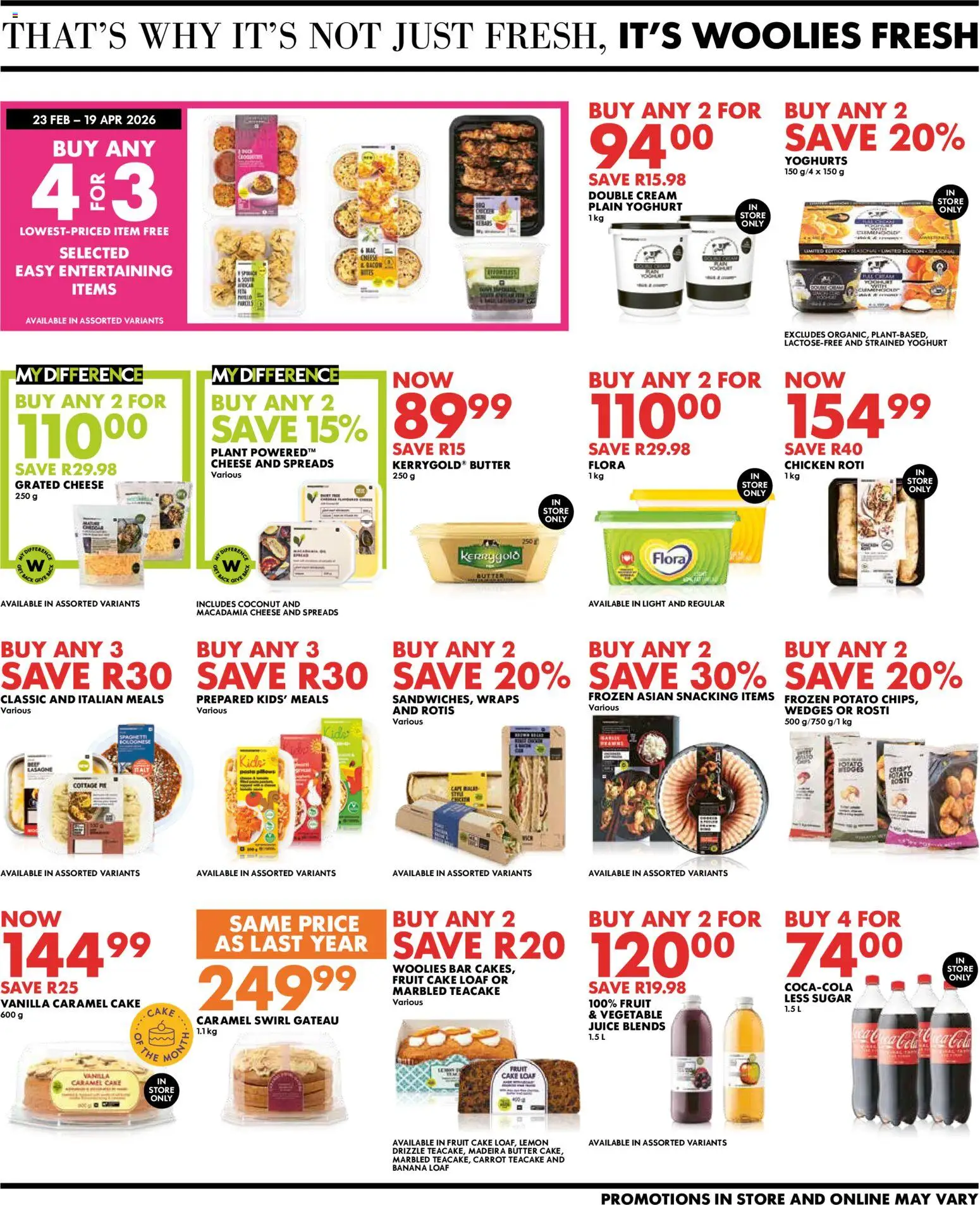 New Woolworths catalogue – valid from 09.03.2026 | Page: 3 | Products: Cheese, Juice, Fruit, Caramel