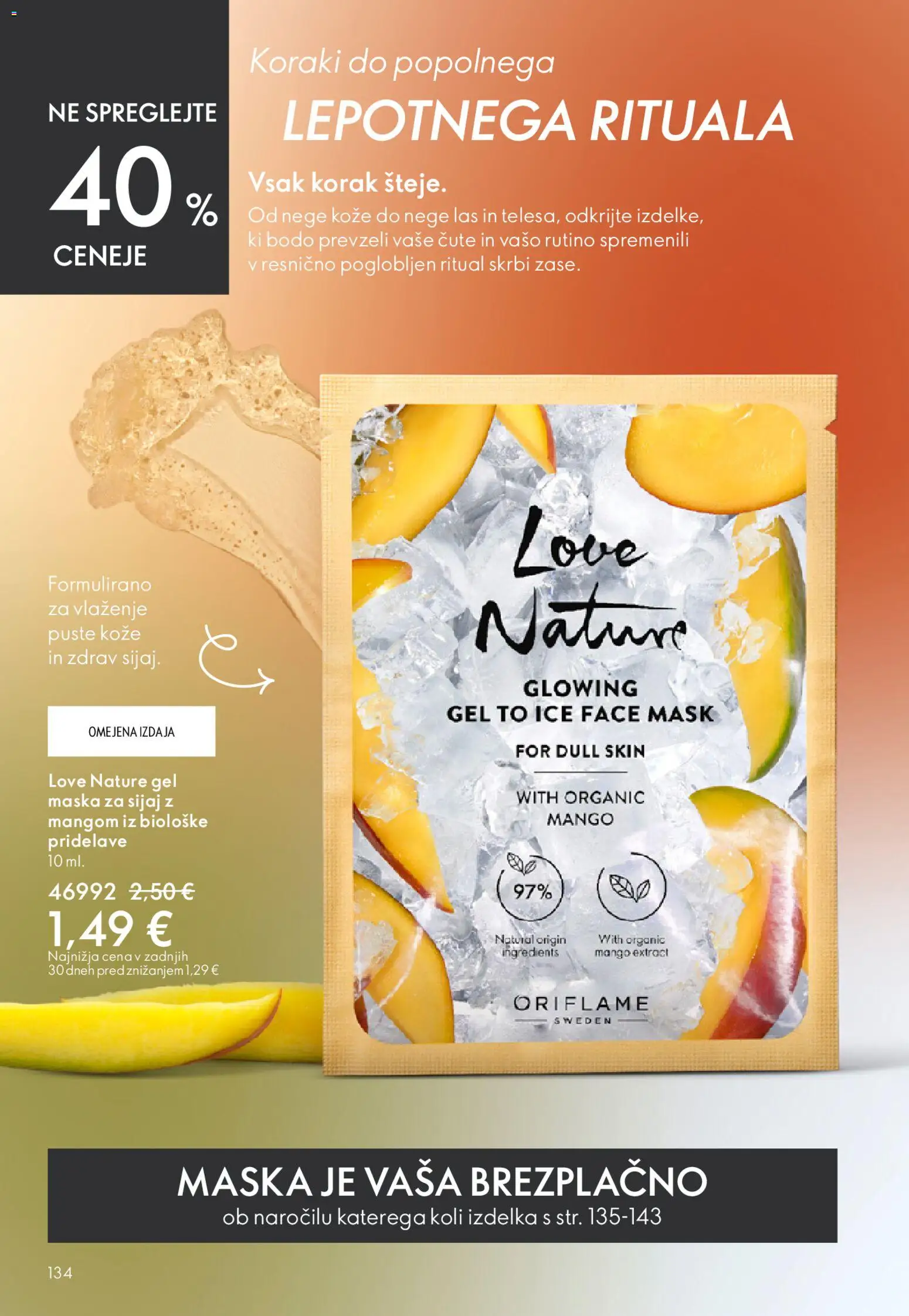 Novi Oriflame katalog ponudbe – veljaven od 22.04.2026 | Stran: 134 | Izdelki: Maska, Mango