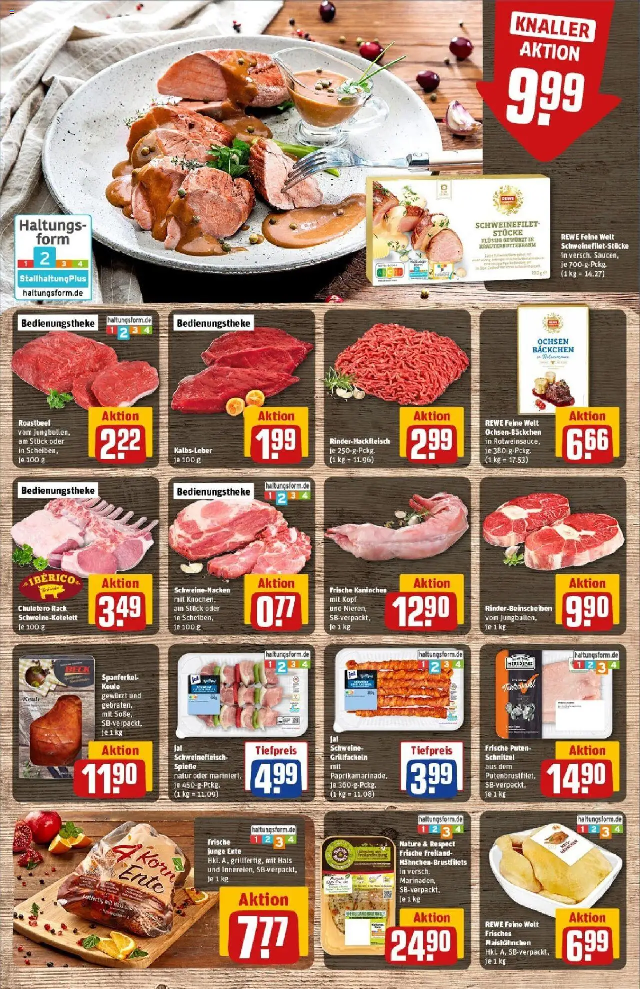 Rewe prospekt Frankfurt / Nieder-Eschbach	 - gültig ab dem 01.06.2025 | Seite: 8 | Produkte: Kaninchen, Spieße, Schweinefilet, Soße