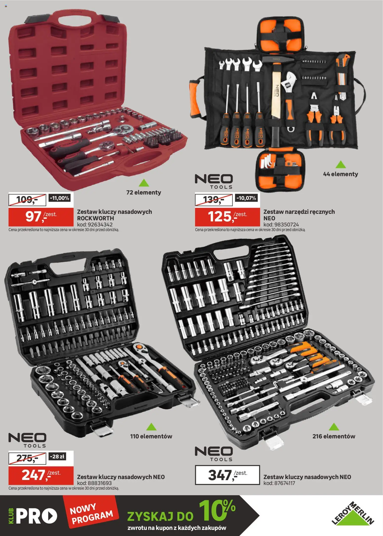 Leroy Merlin gazetka - Dla Fachowców od 11.03.2026 | Strona: 9 | Produkty: Zestaw narzędzi, Zestaw kluczy nasadowych