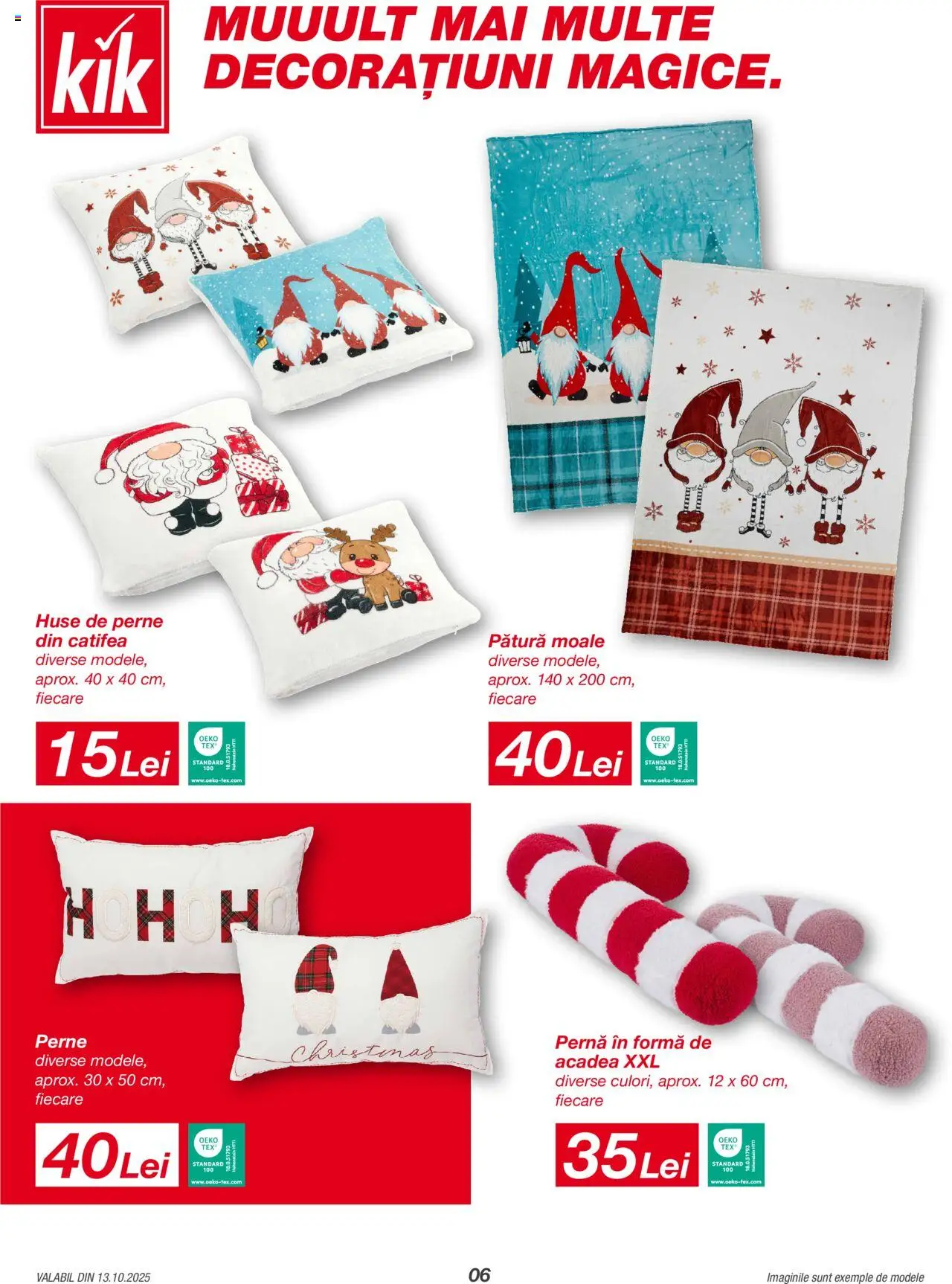 Noul catalog Kik – valabil de la 13.10.2025 | Pagină: 6 | Produse: Pernă, Pătură