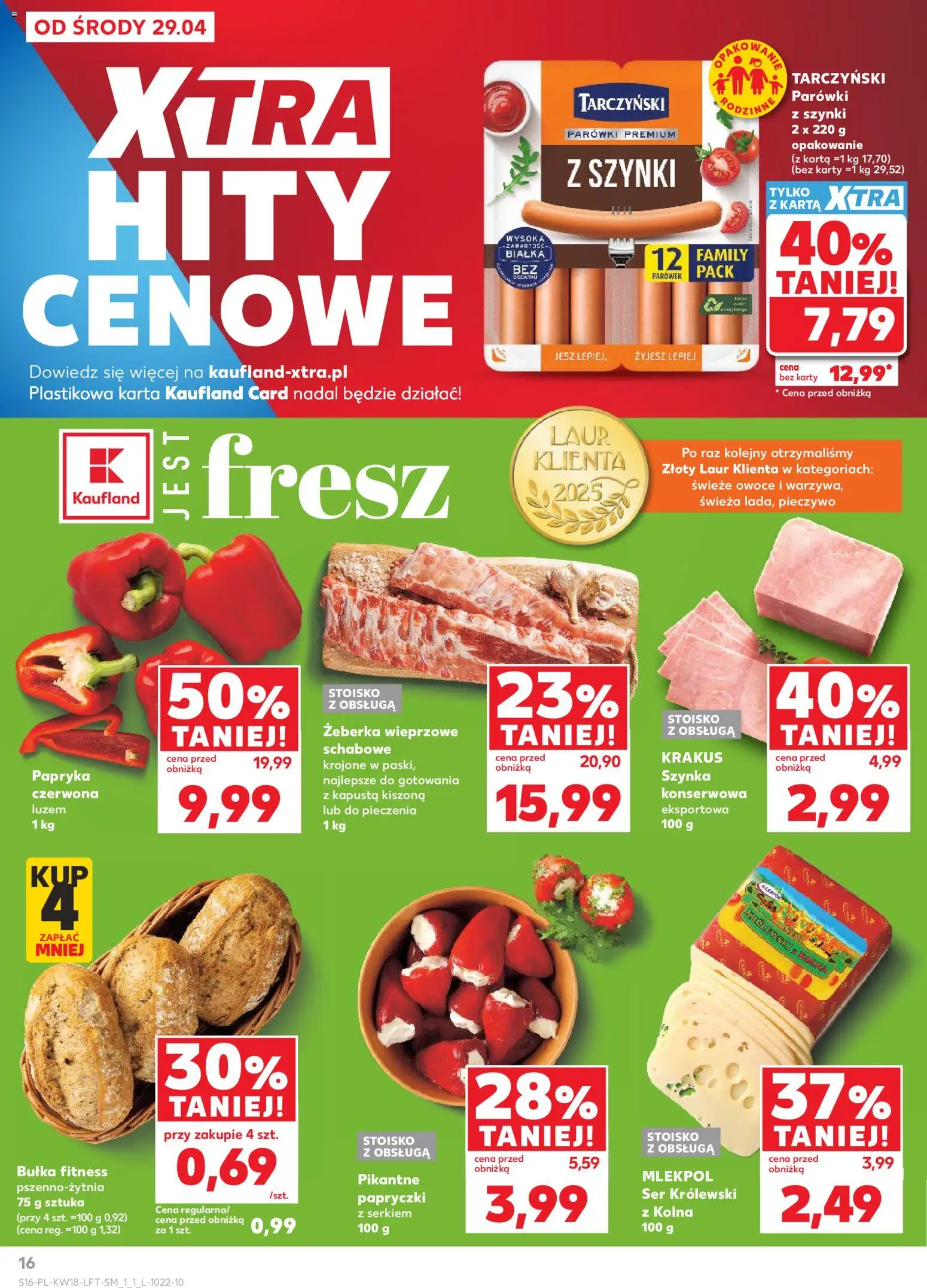 Kaufland Polsko leták od 29.04.2026 | Strana: 16 | Produkty: Kapusta, Karty