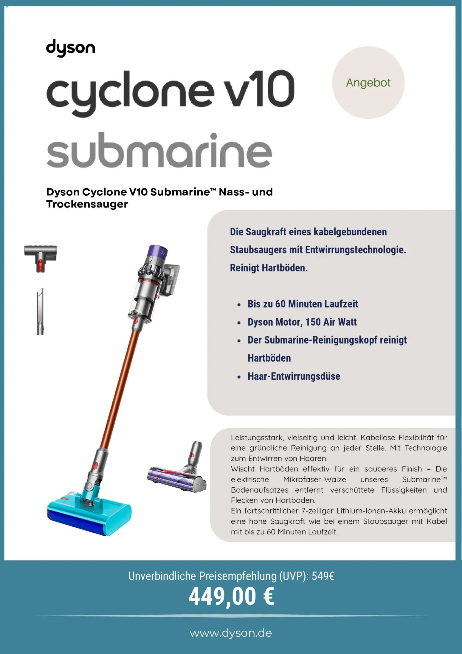 Dyson Prospekt 	 – gültig ab 09.04.2026 | Seite: 3 | Produkte: Kabel, Dyson, Staubsauger, Finish