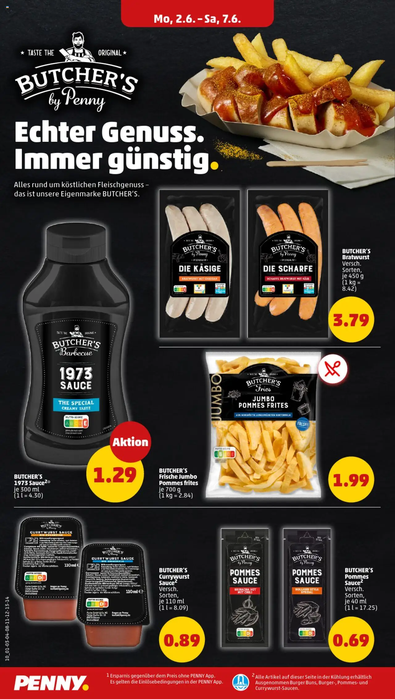 Penny Prospekt 	 - gültig ab dem 02.06.2025 | Seite: 10 | Produkte: Käse, Pommes, Burger, Chili