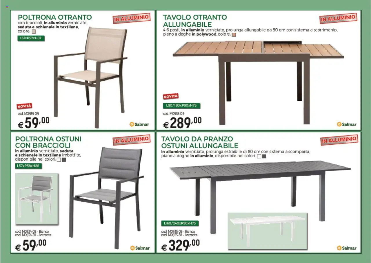 Volantino Brico OK del 03.03.2025 | Pagina: 6 | Prodotti: Braccioli, Alluminio, Poltrona, Tavolo